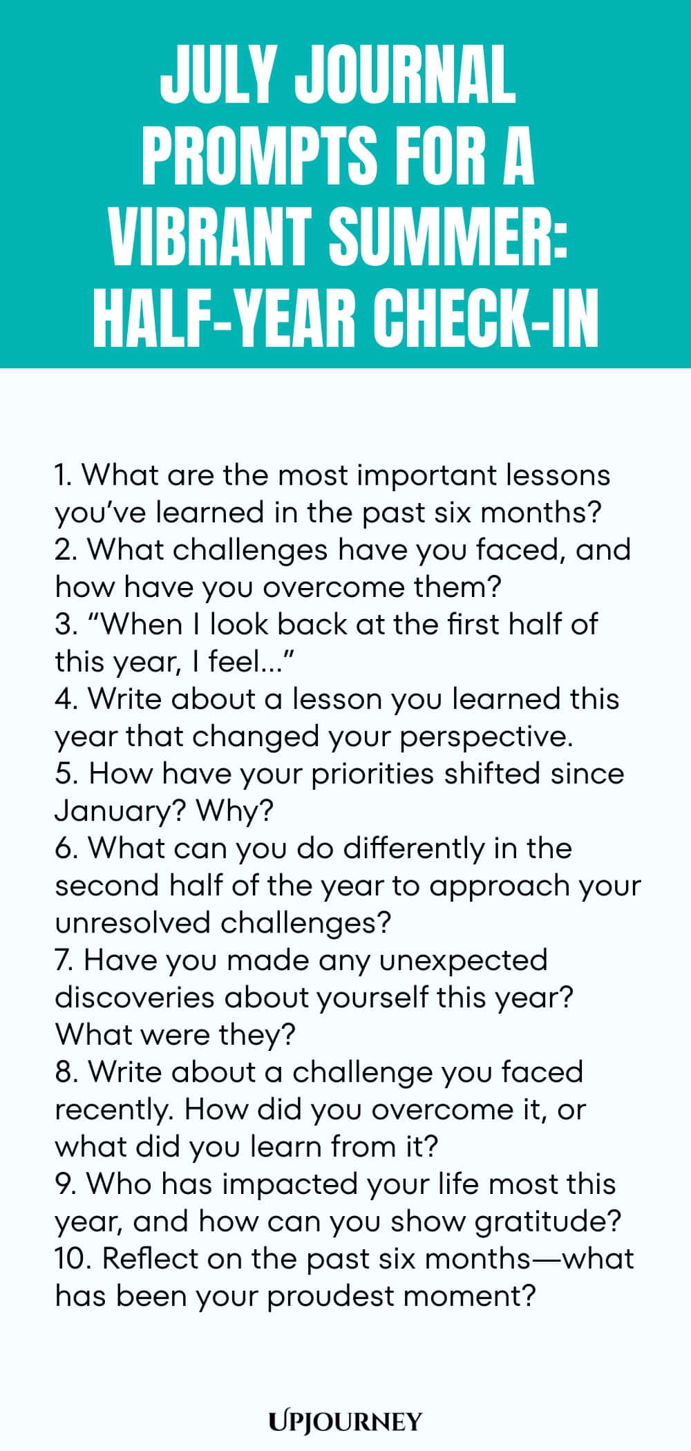 July Journal Prompts for a Vibrant Summer: Half-Year Check-In
