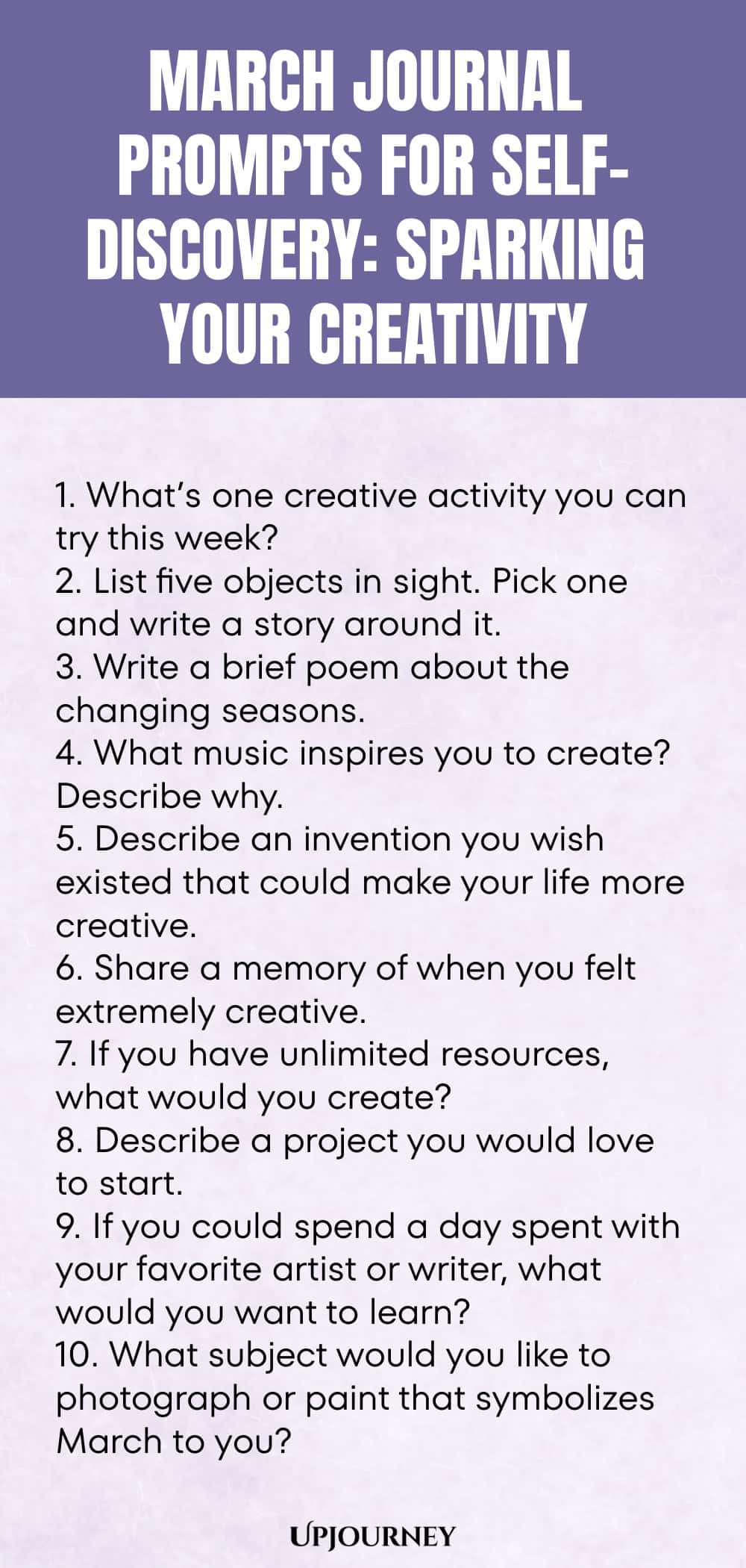 March Journal Prompts for Self-Discovery: Sparking Your Creativity