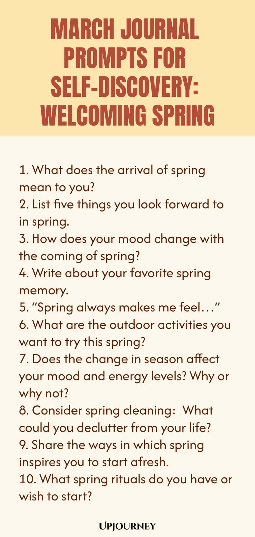 March Journal Prompts for Self-Discovery: Welcoming Spring