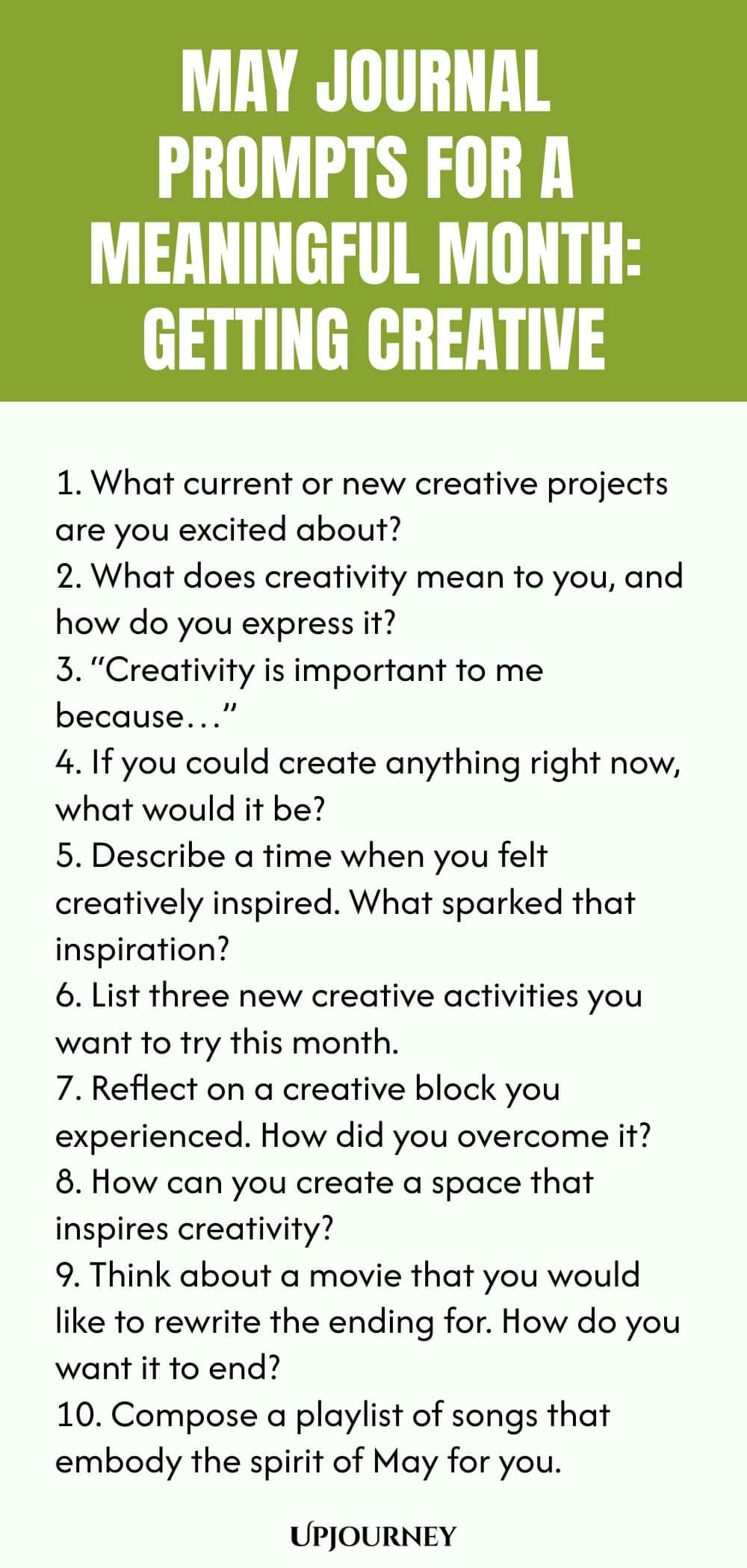 May Journal Prompts for a Meaningful Month: Getting Creative