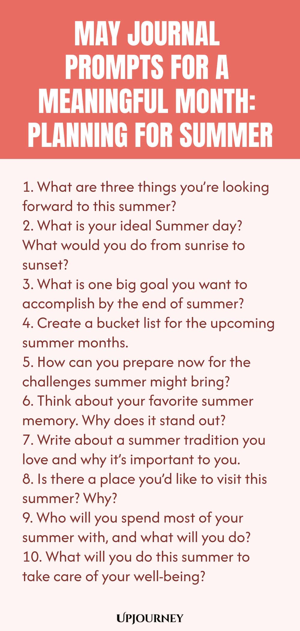 May Journal Prompts for a Meaningful Month: Planning for Summer