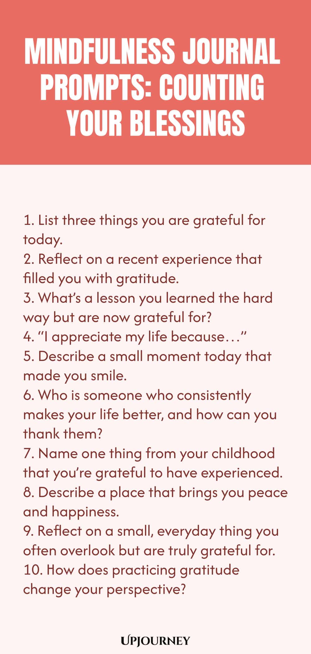 Mindfulness Journal Prompts: Counting Your Blessings