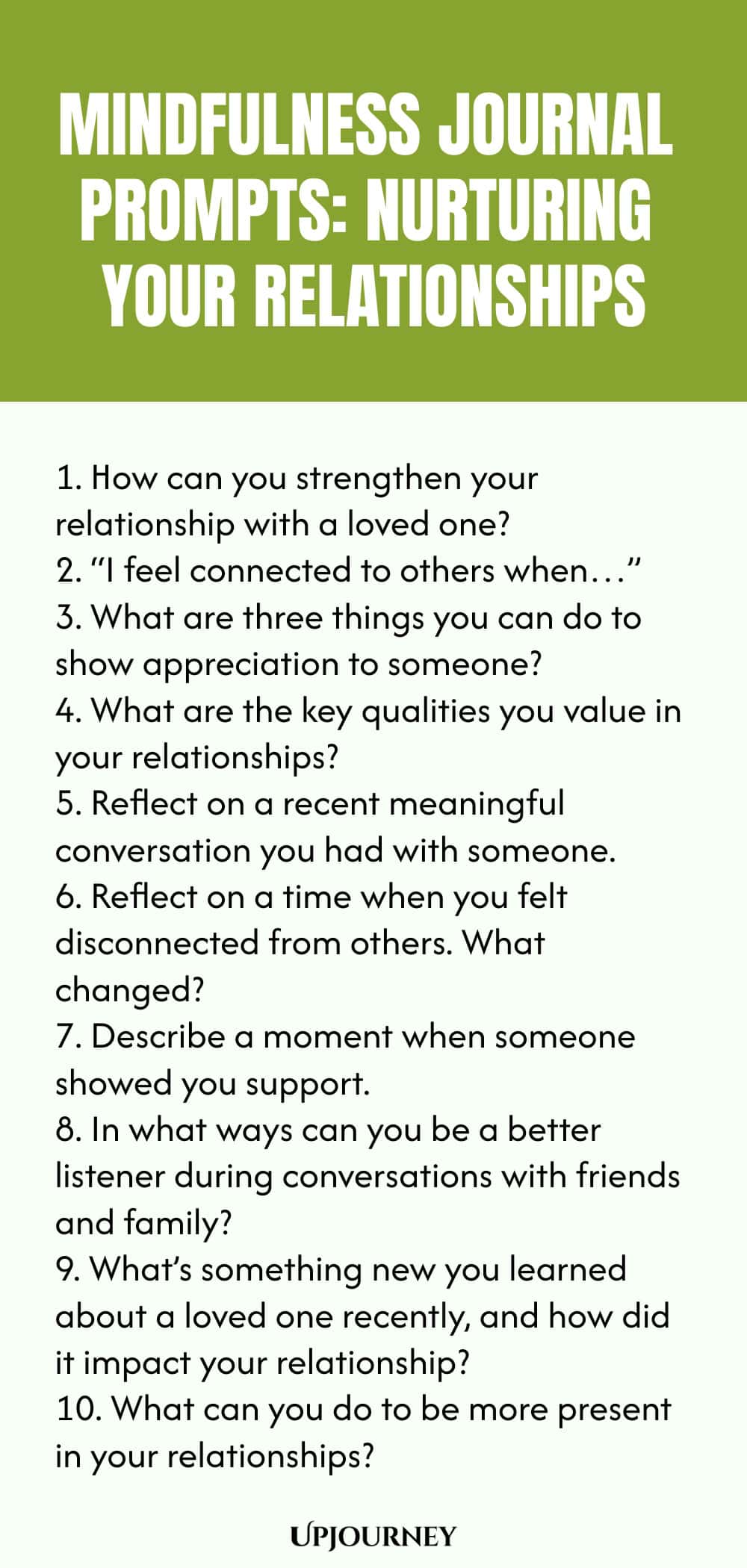 Mindfulness Journal Prompts: Nurturing Your Relationships