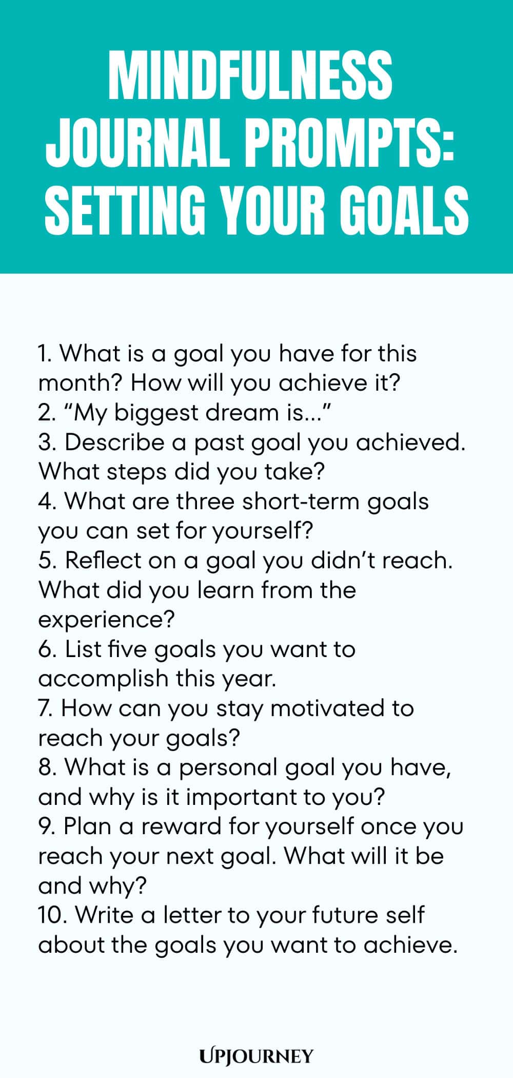 Mindfulness Journal Prompts: Setting Your Goals