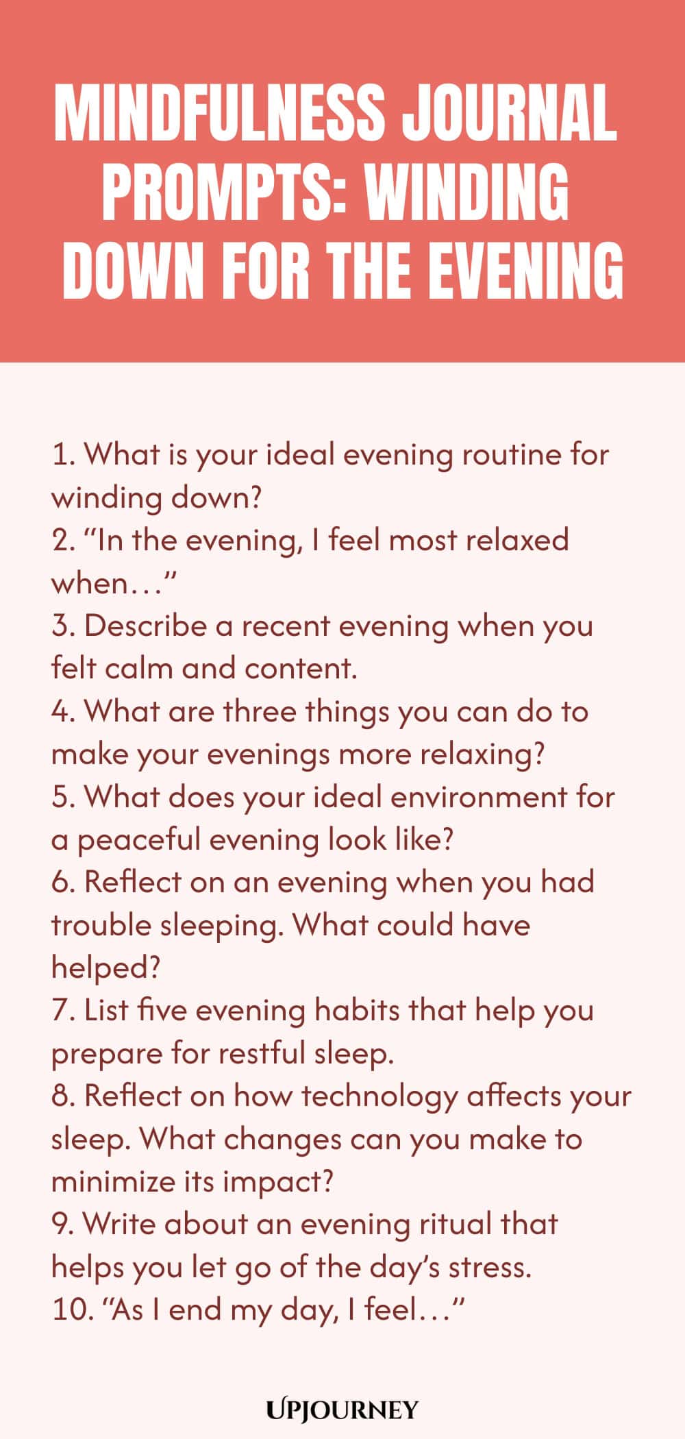 Mindfulness Journal Prompts: Winding Down for the Evening