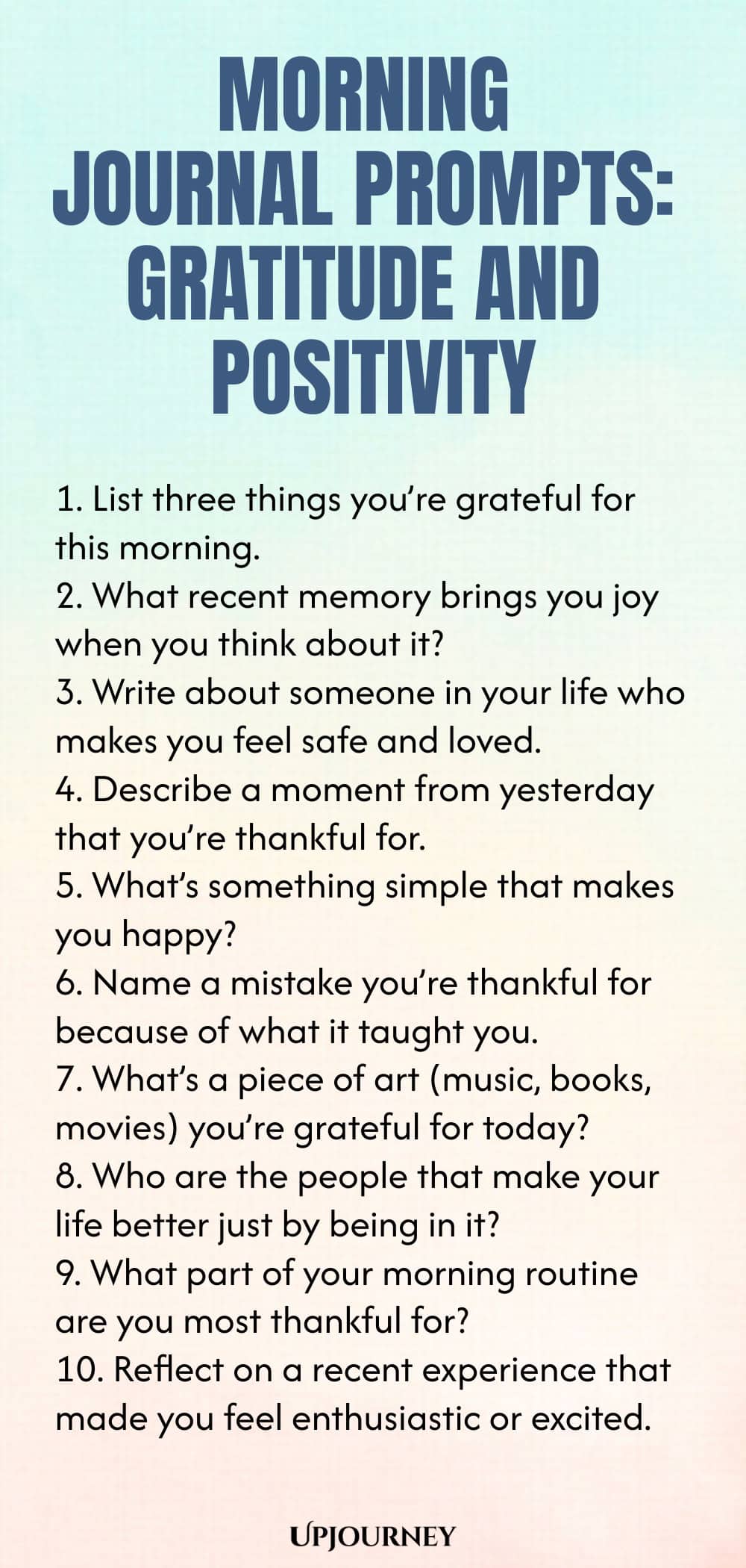 Morning Journal Prompts: Gratitude and Positivity