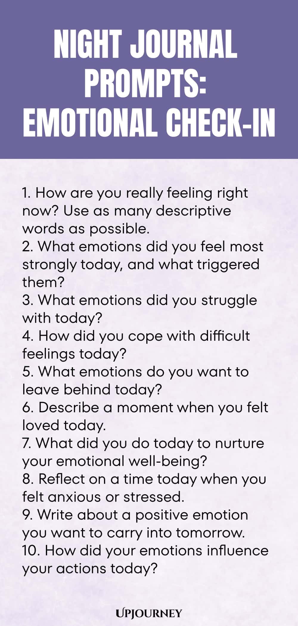 Night Journal Prompts: Emotional Check-In