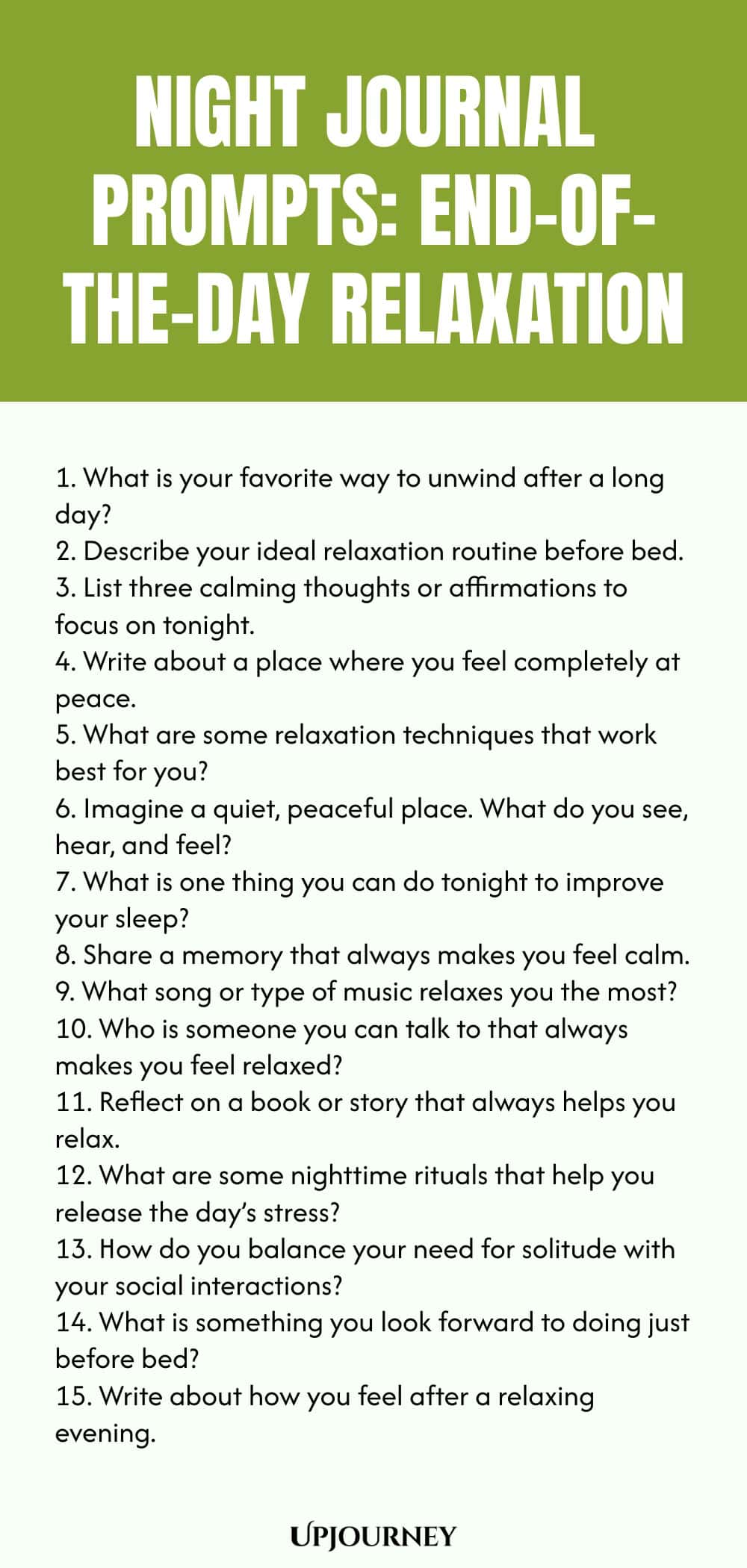 Night Journal Prompts: End-of-the-Day Relaxation