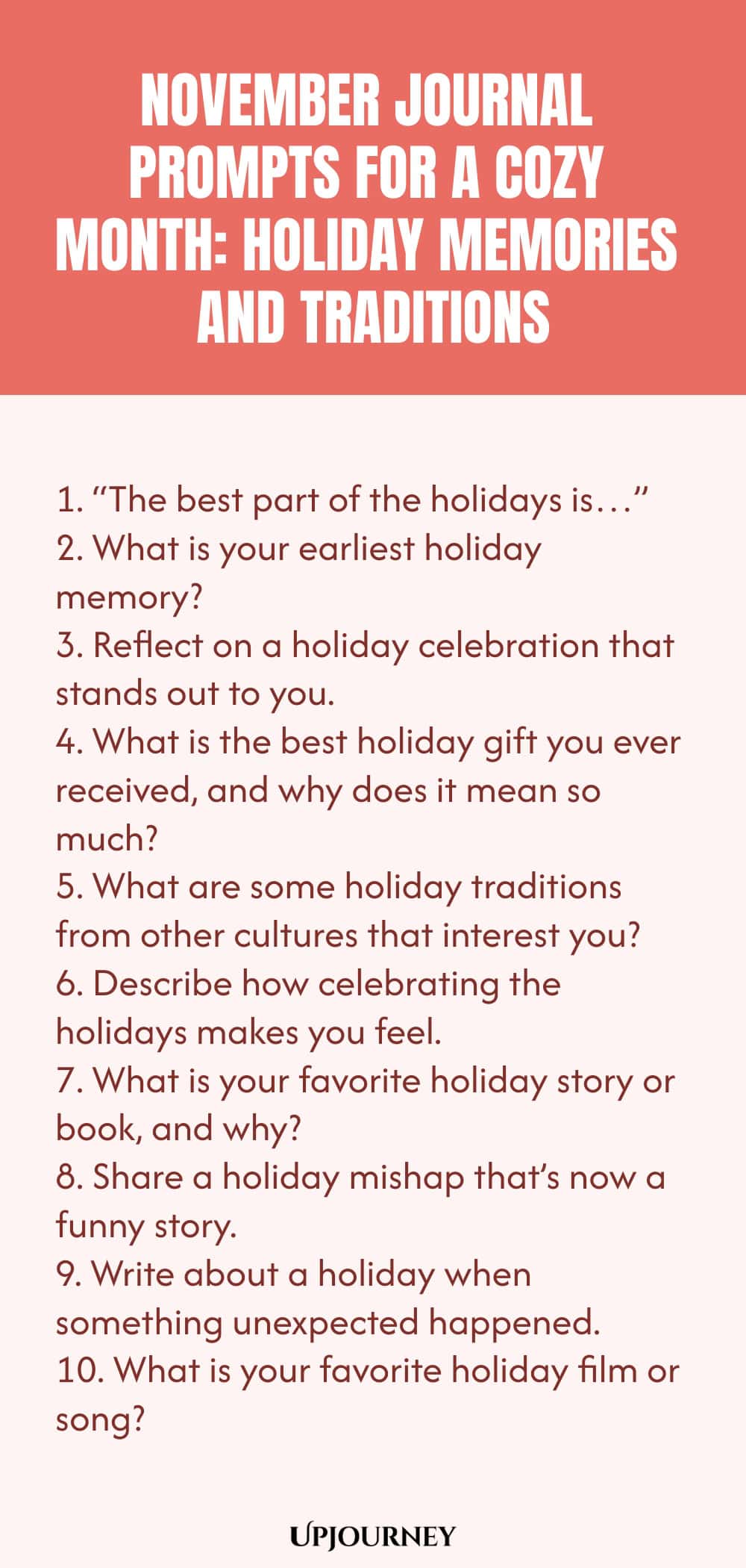 November Journal Prompts for a Cozy Month: Holiday Memories and Traditions