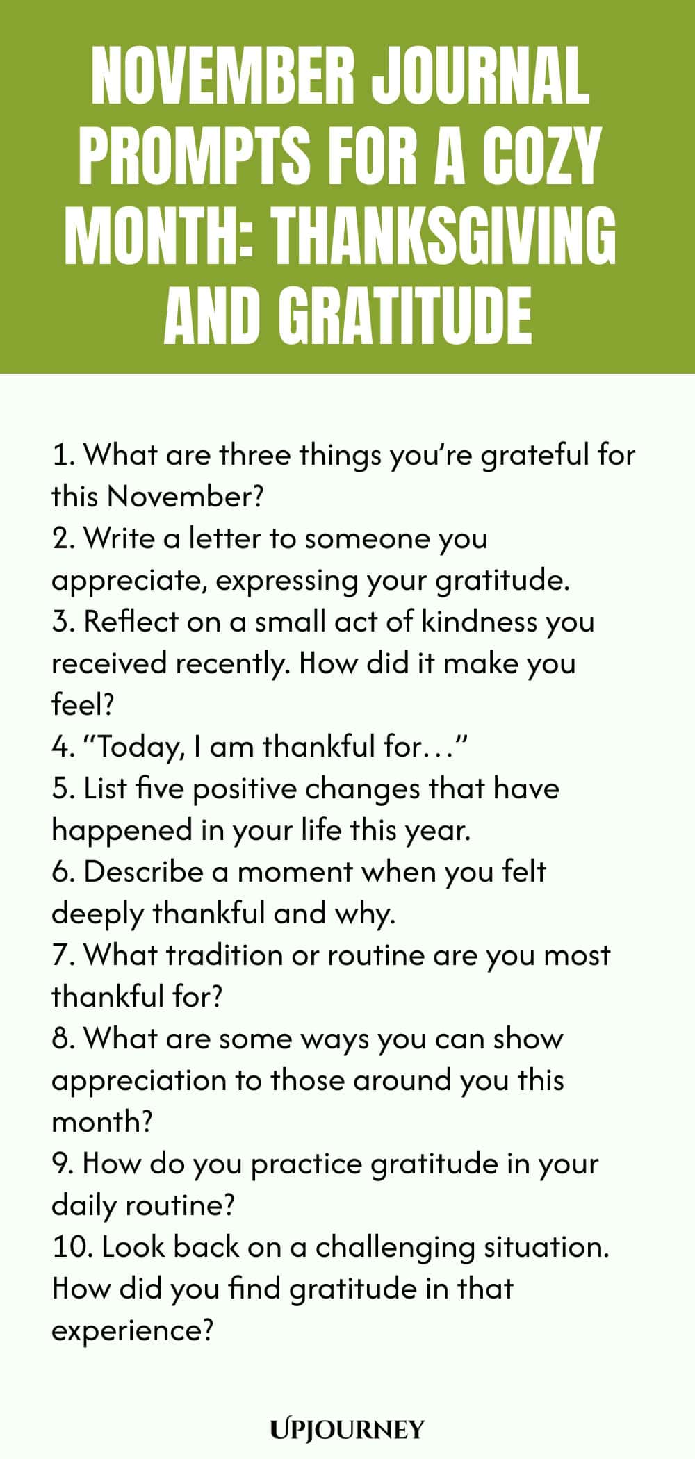 November Journal Prompts for a Cozy Month: Thanksgiving and Gratitude