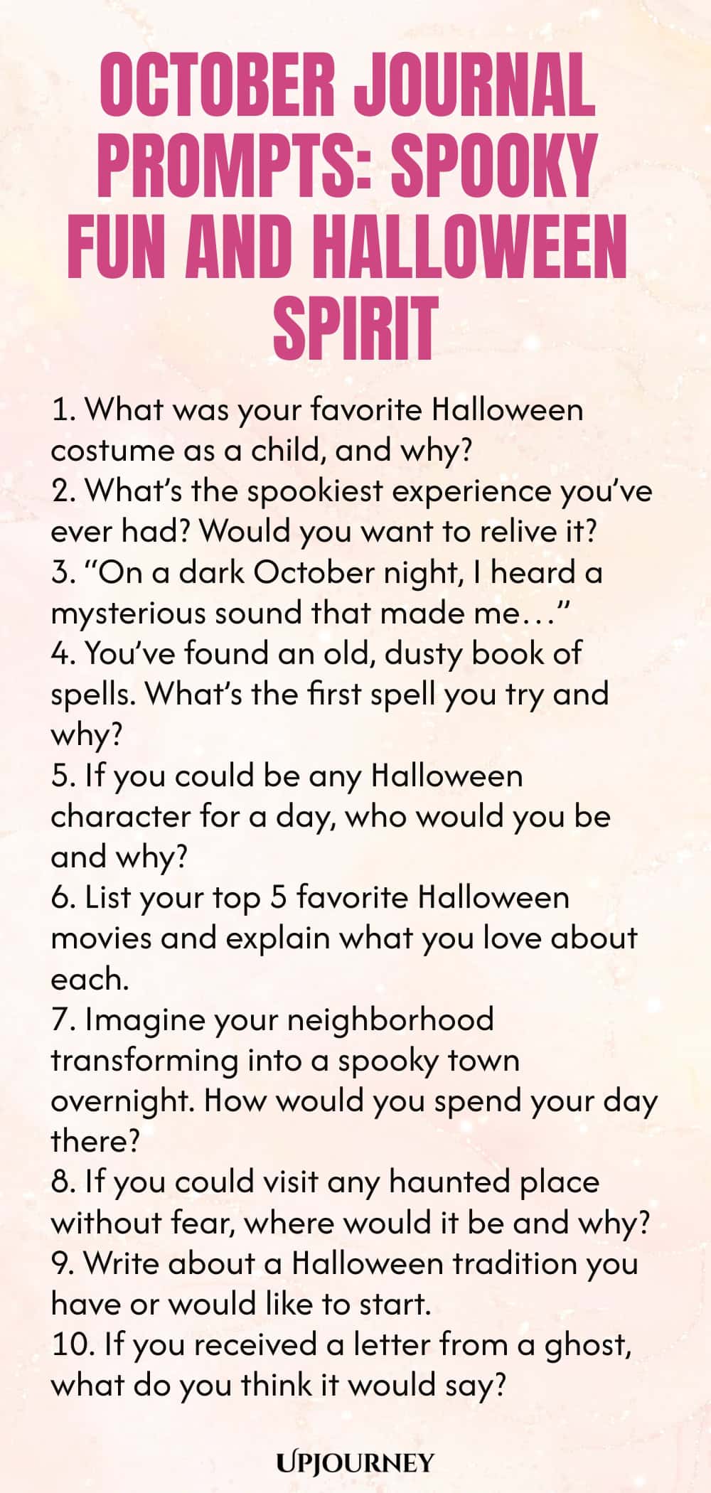 October Journal Prompts: Spooky Fun and Halloween Spirit