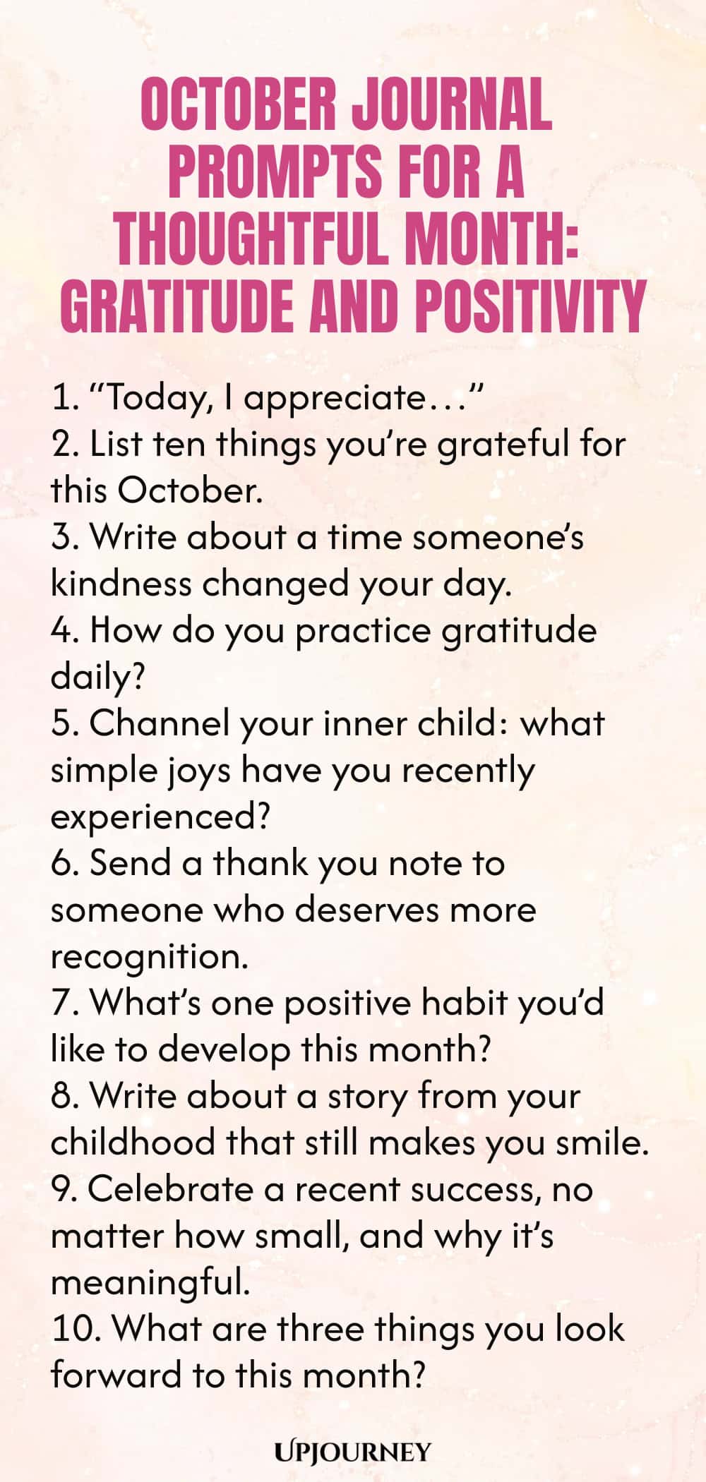 October Journal Prompts for a Thoughtful Month: Gratitude and Positivity