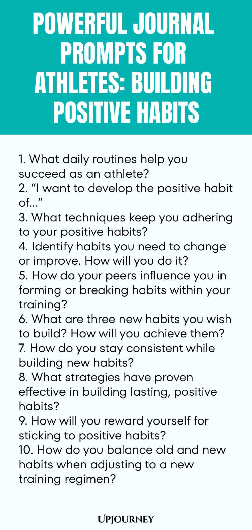 Powerful Journal Prompts for Athletes: Building Positive Habits