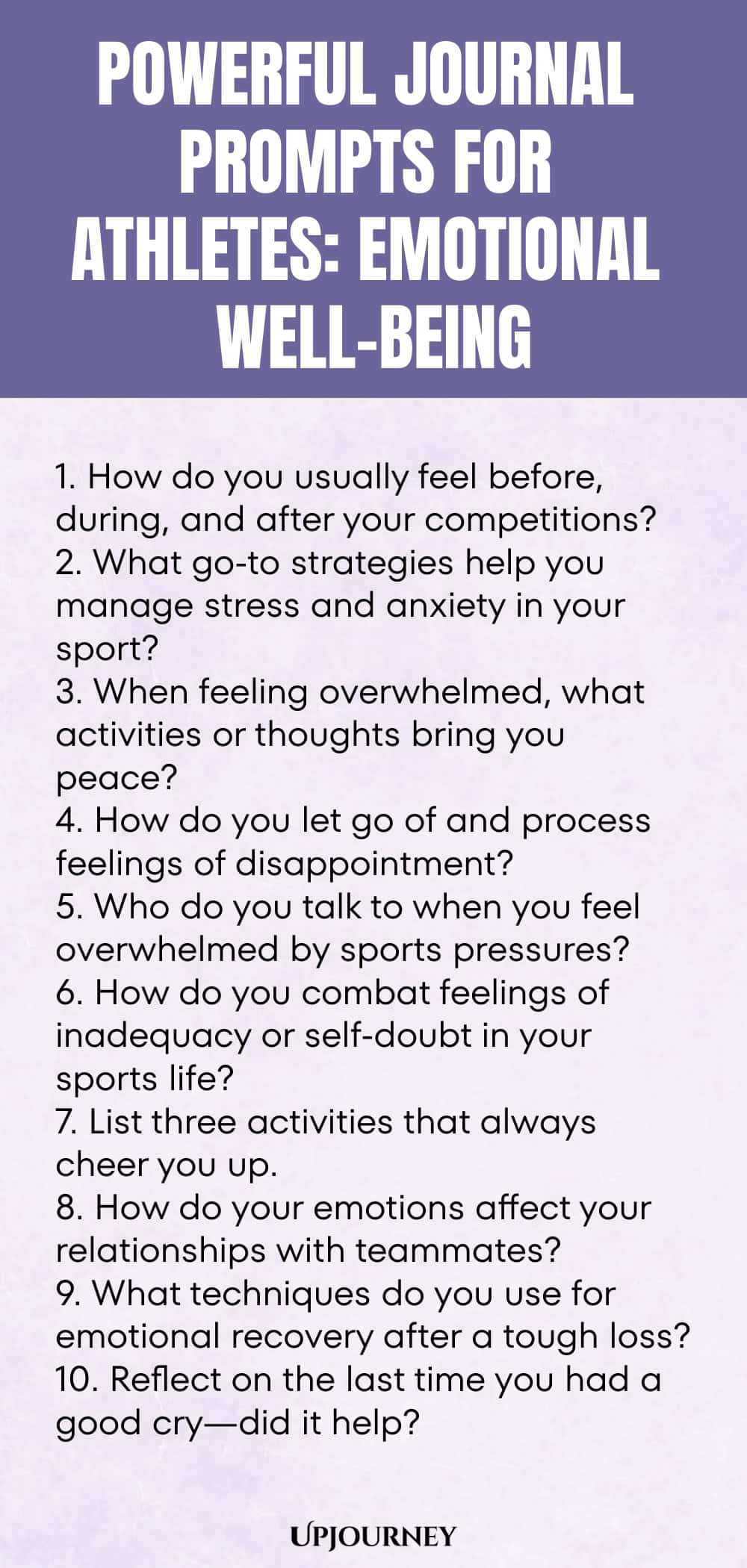 Powerful Journal Prompts for Athletes: Emotional Well-being
