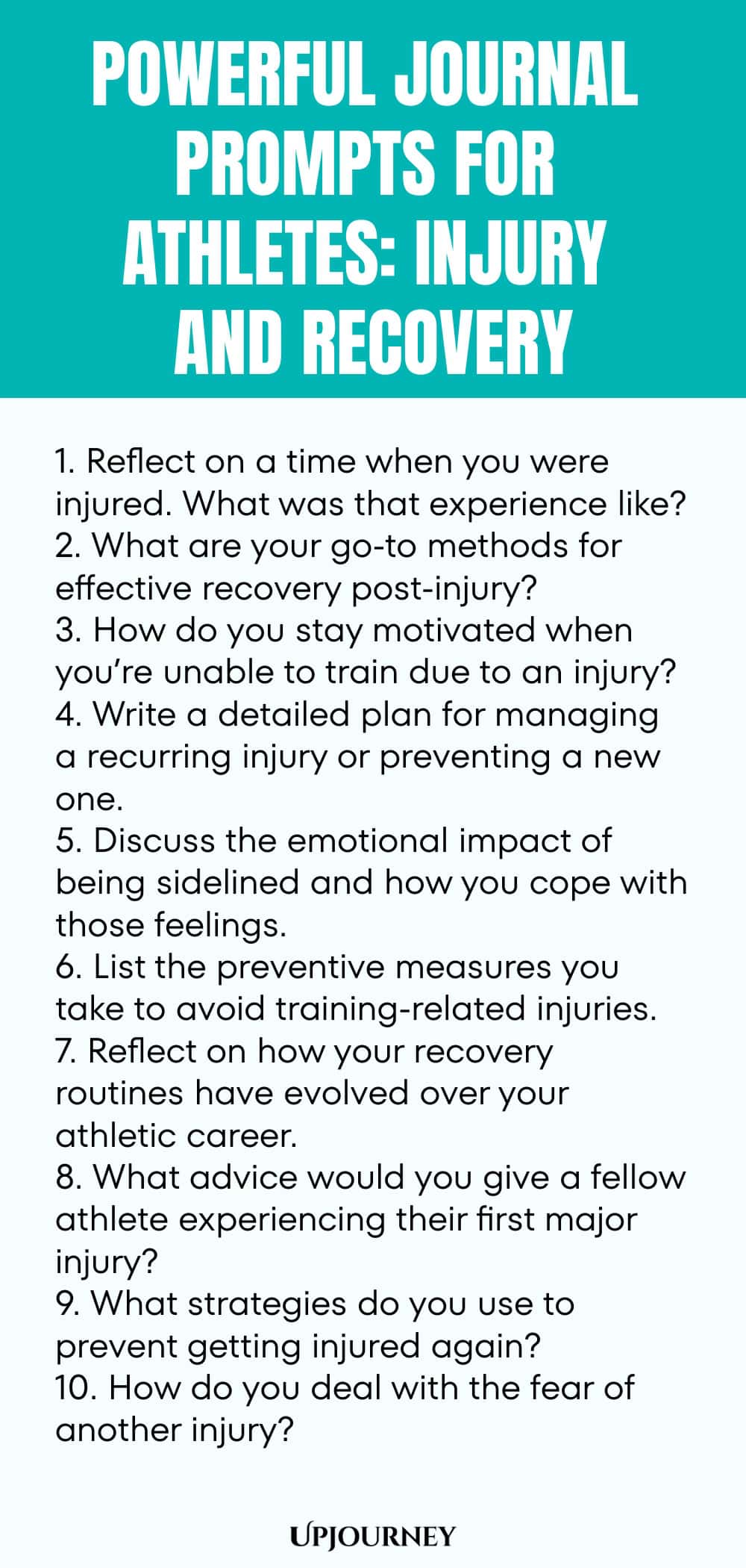 Powerful Journal Prompts for Athletes: Injury and Recovery