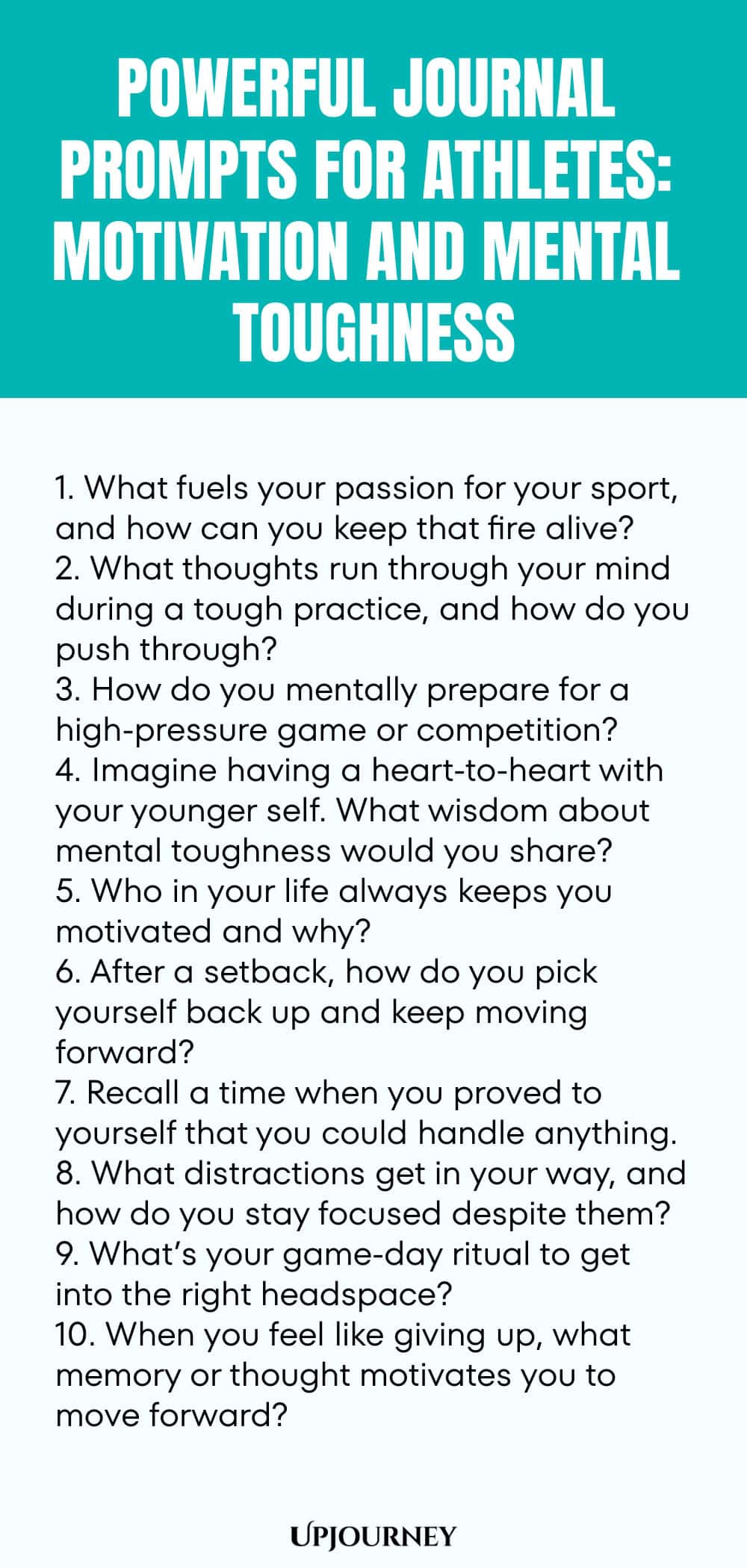Powerful Journal Prompts for Athletes: Motivation and Mental Toughness