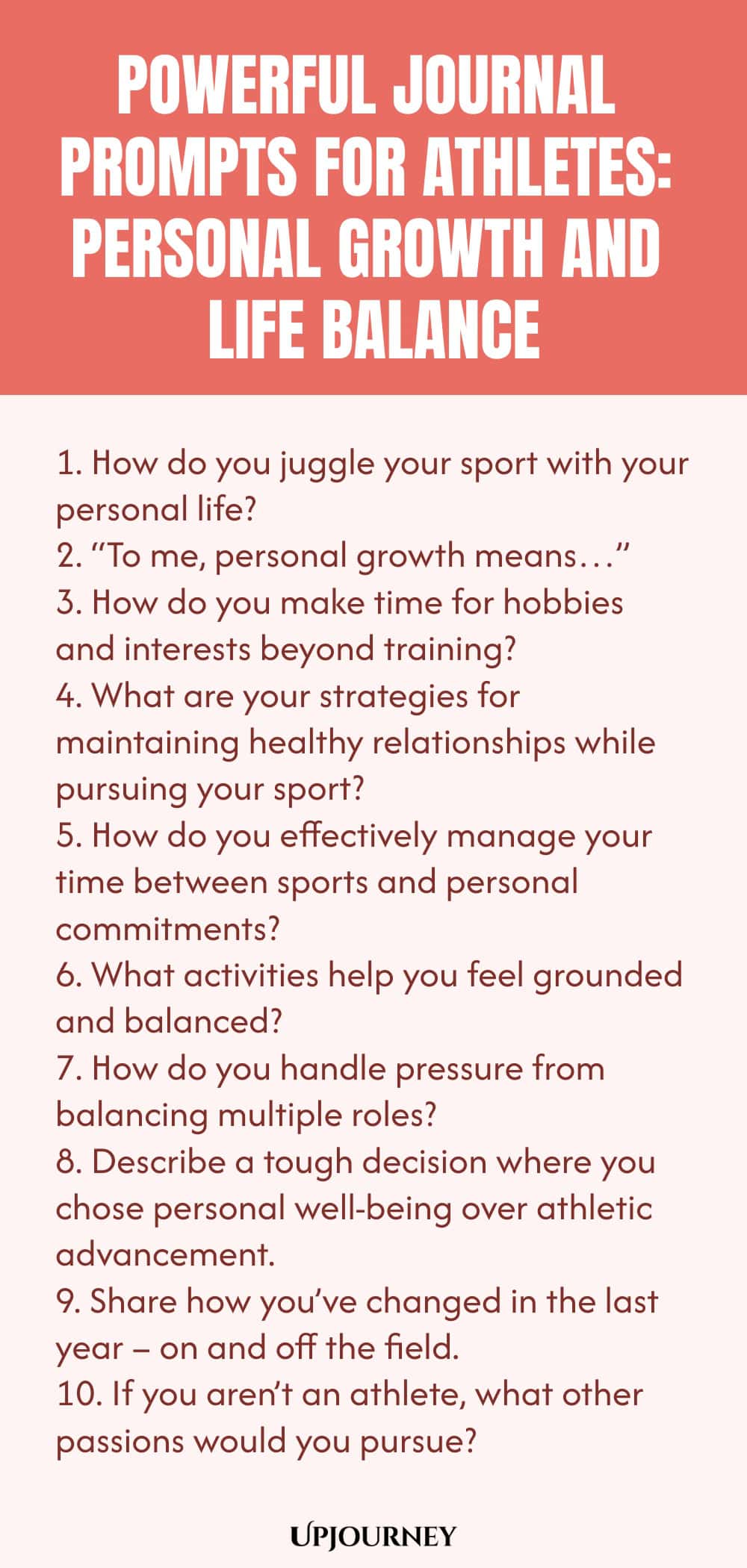 Powerful Journal Prompts for Athletes: Personal Growth and Life Balance