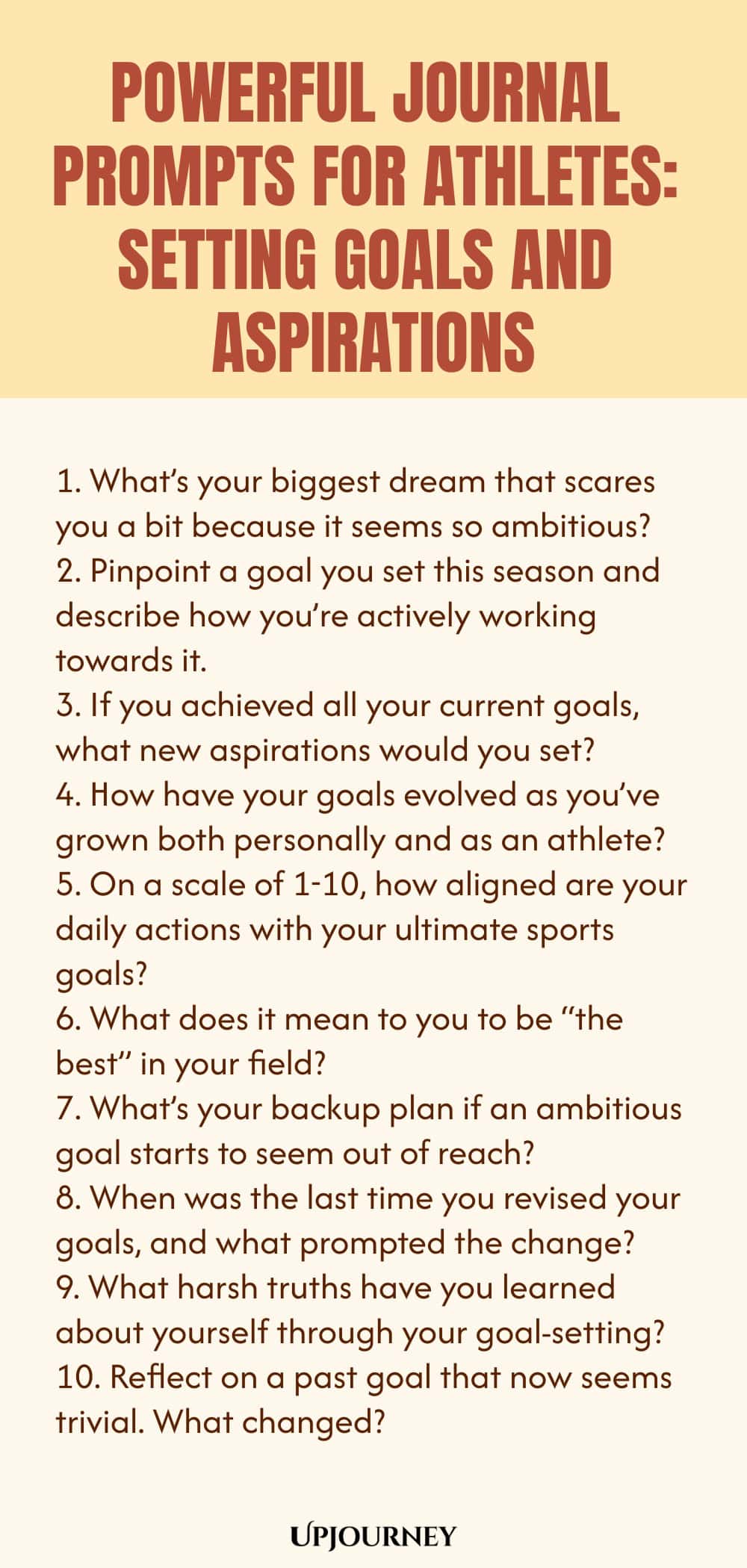Powerful Journal Prompts for Athletes: Setting Goals and Aspirations
