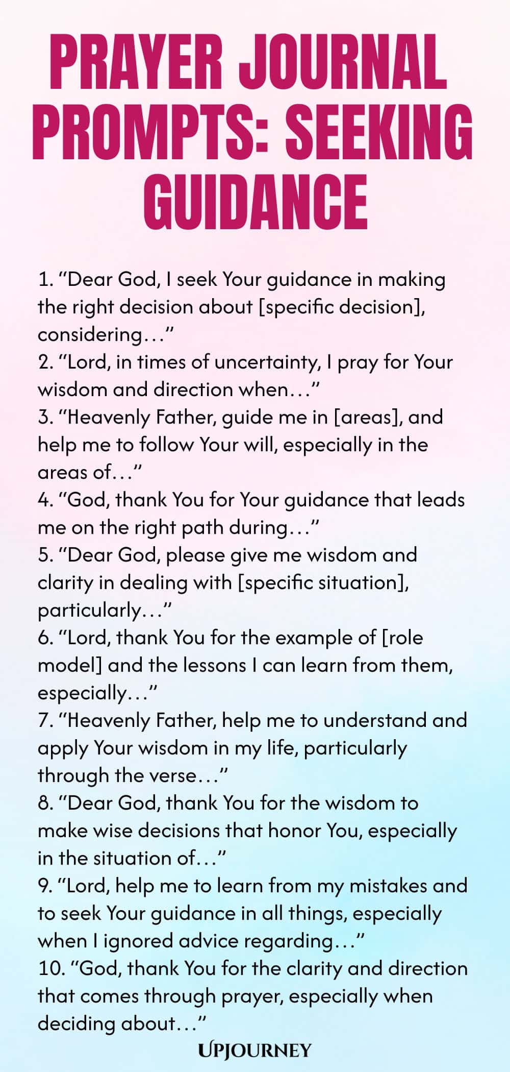 Prayer Journal Prompts: Seeking Guidance