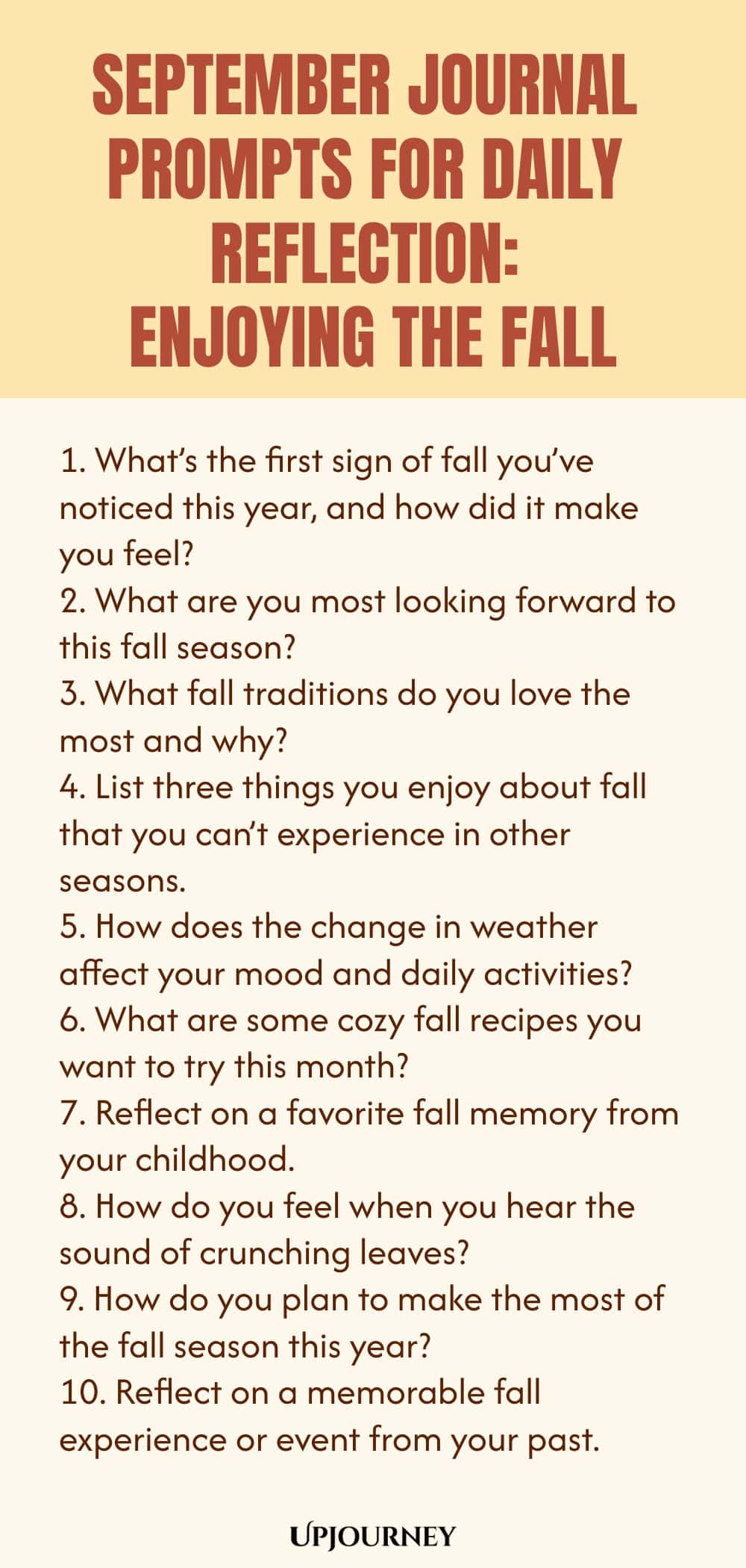 September Journal Prompts for Daily Reflection: Enjoying the Fall
