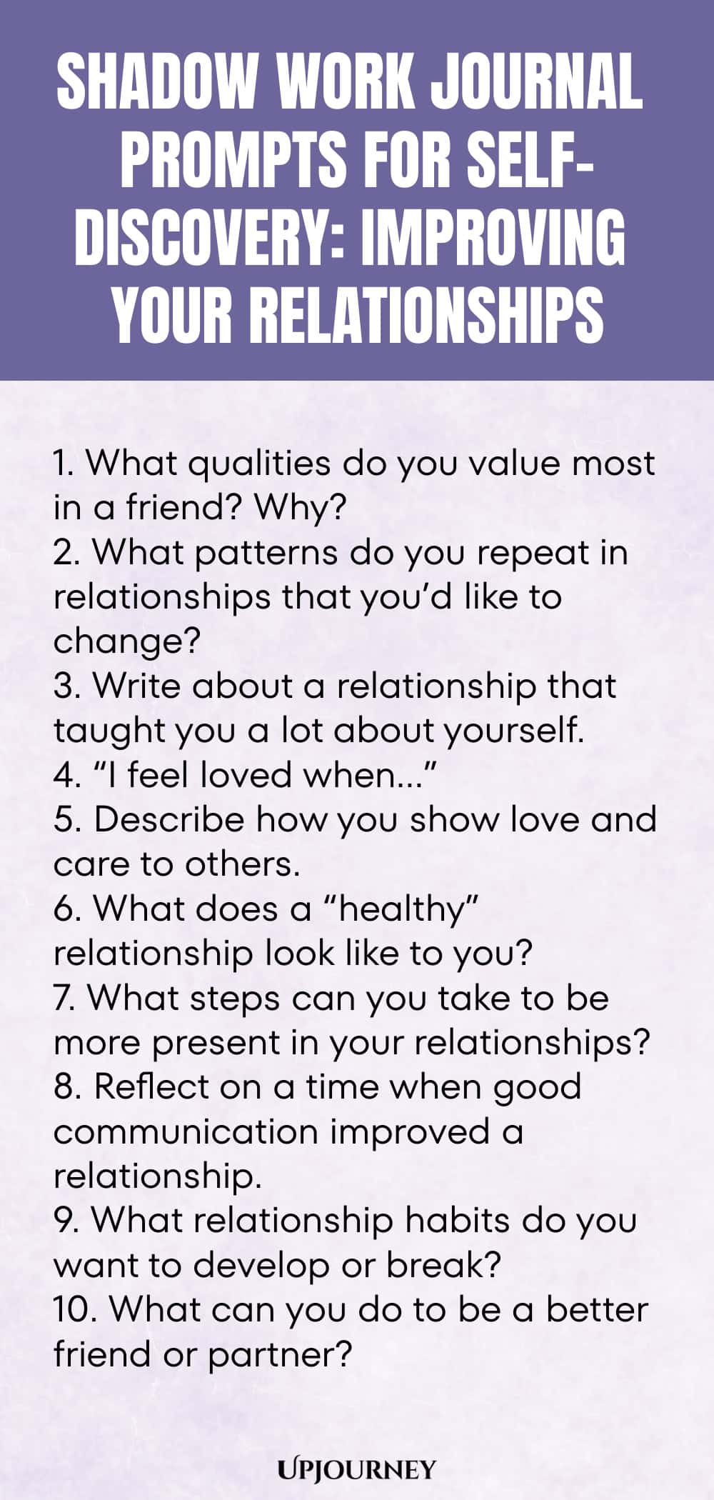 Shadow Work Journal Prompts for Self-Discovery: Improving Your Relationships