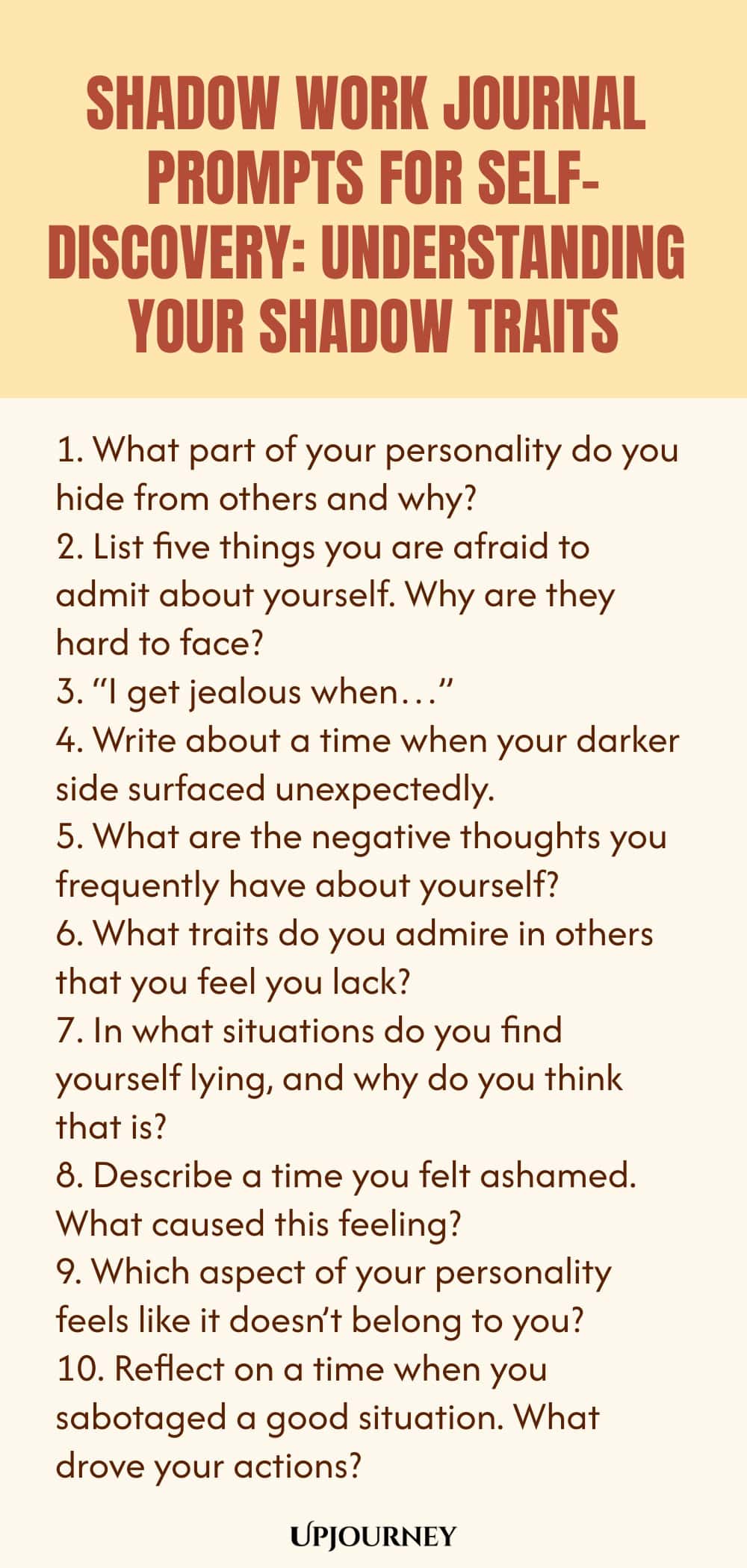 Shadow Work Journal Prompts for Self-Discovery: Understanding Your Shadow Traits