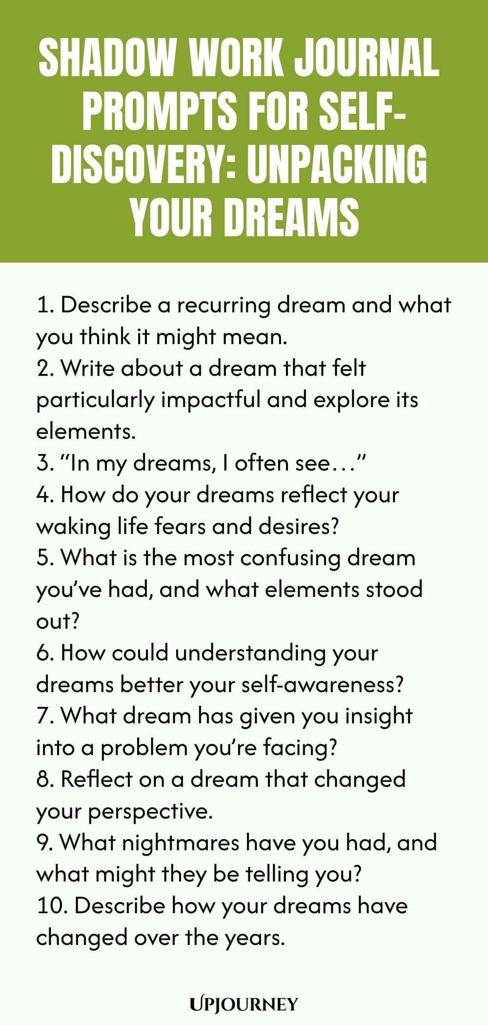 Shadow Work Journal Prompts for Self-Discovery: Unpacking Your Dreams