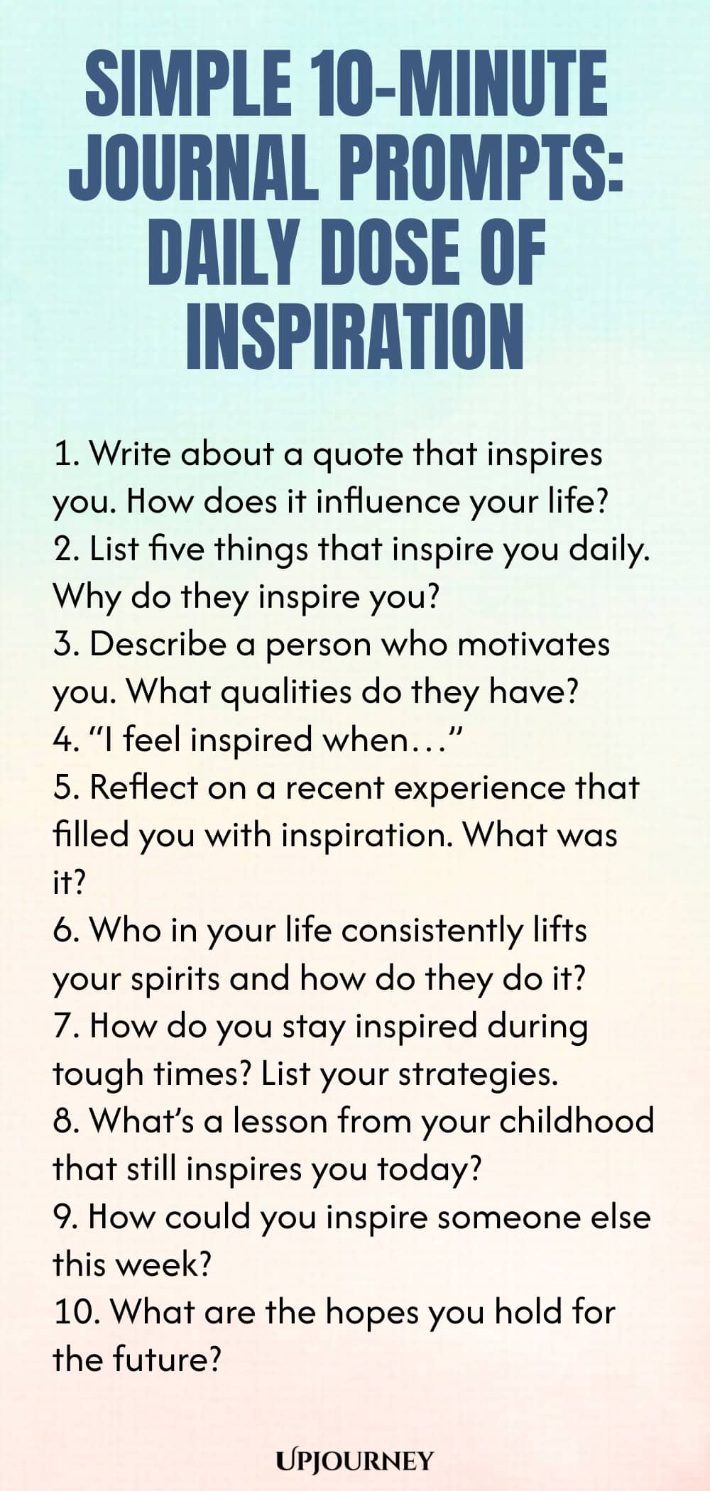 Simple 10-Minute Journal Prompts: Daily Dose of Inspiration