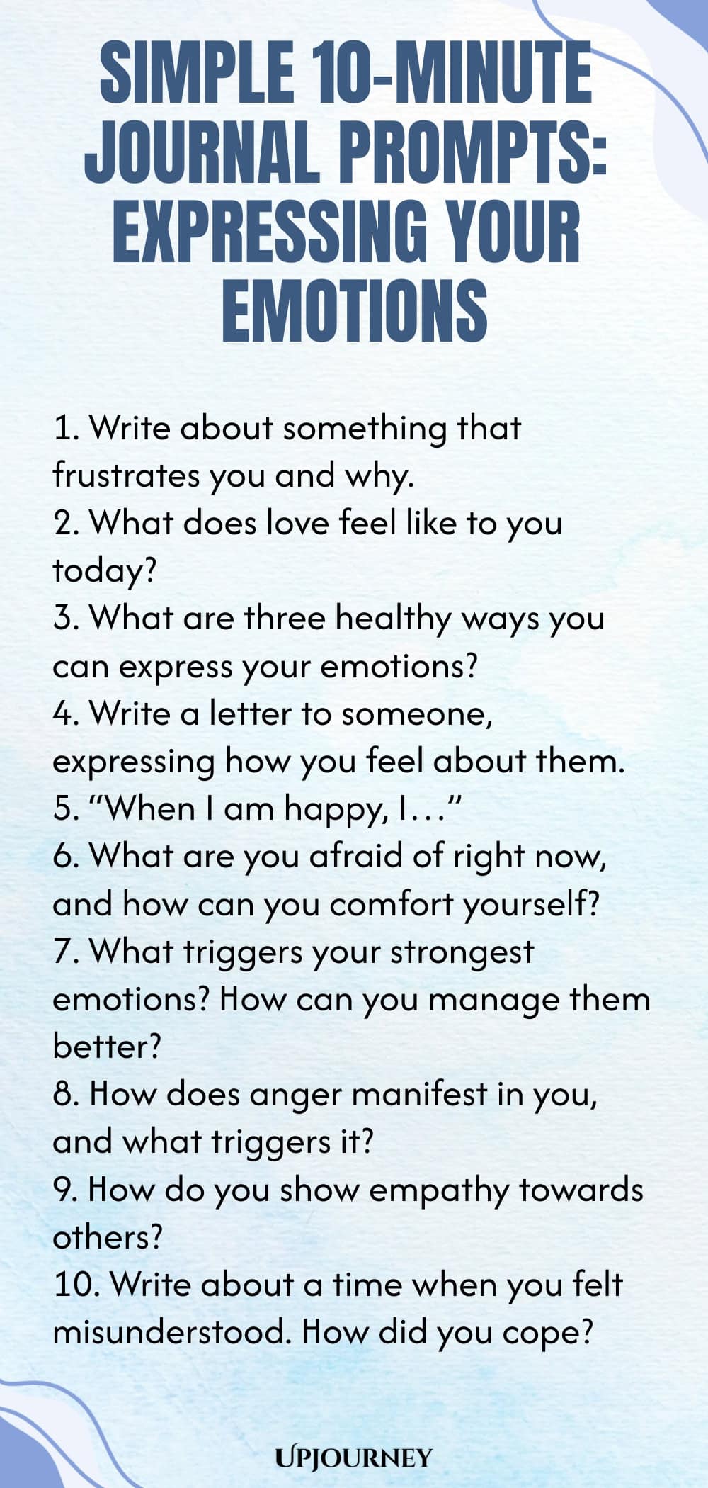 Simple 10-Minute Journal Prompts: Expressing Your Emotions