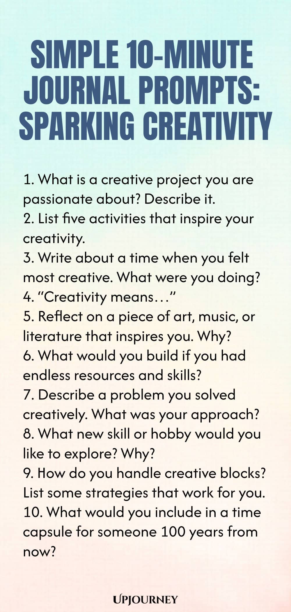 Simple 10-Minute Journal Prompts: Sparking Creativity