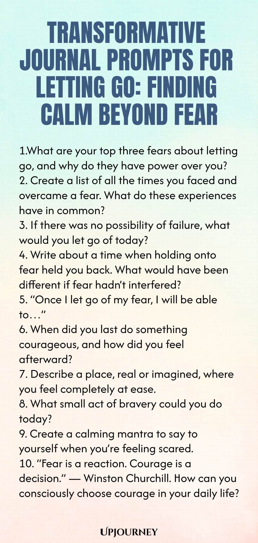 Transformative Journal Prompts for Letting Go: Finding Calm Beyond Fear