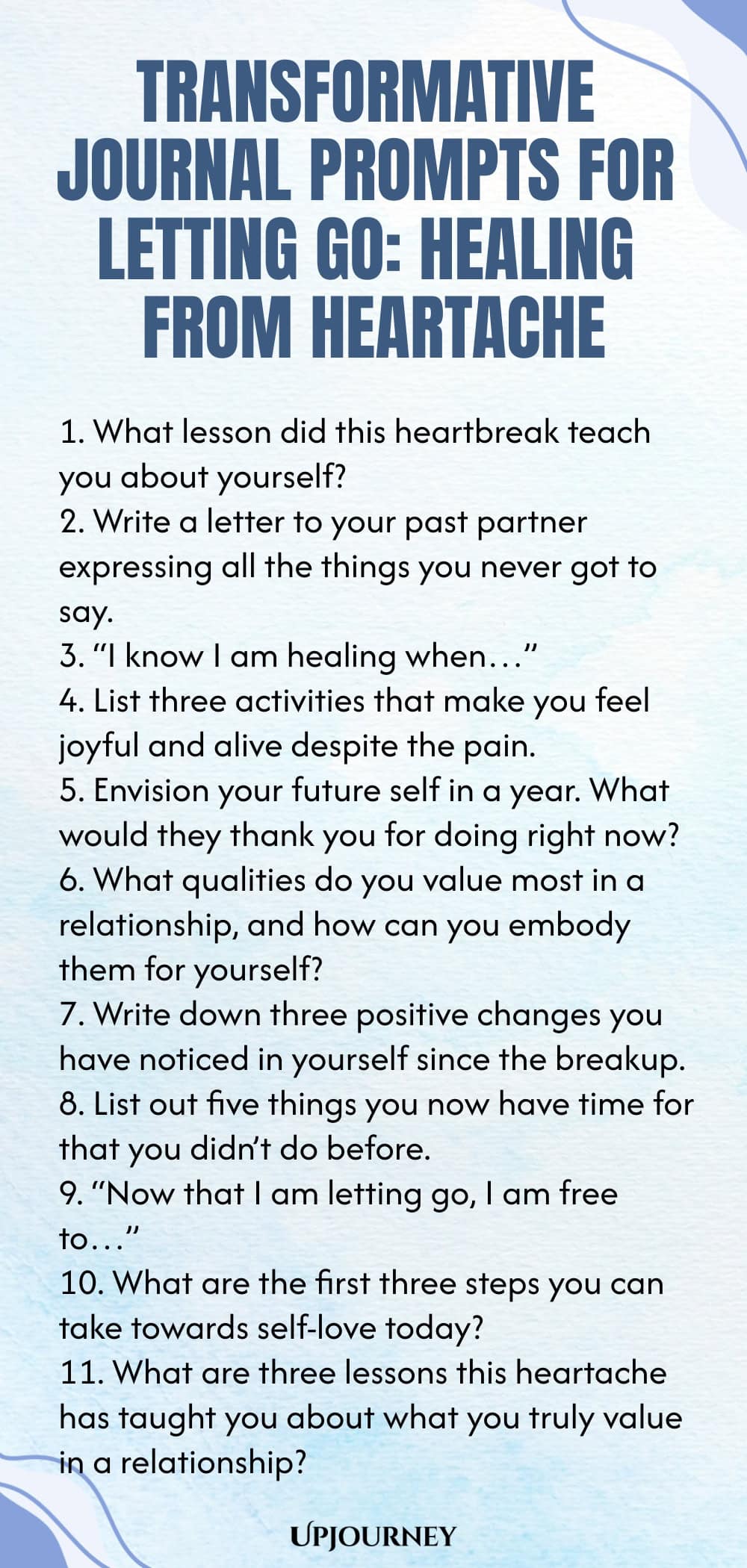 Transformative Journal Prompts for Letting Go: Healing from Heartache