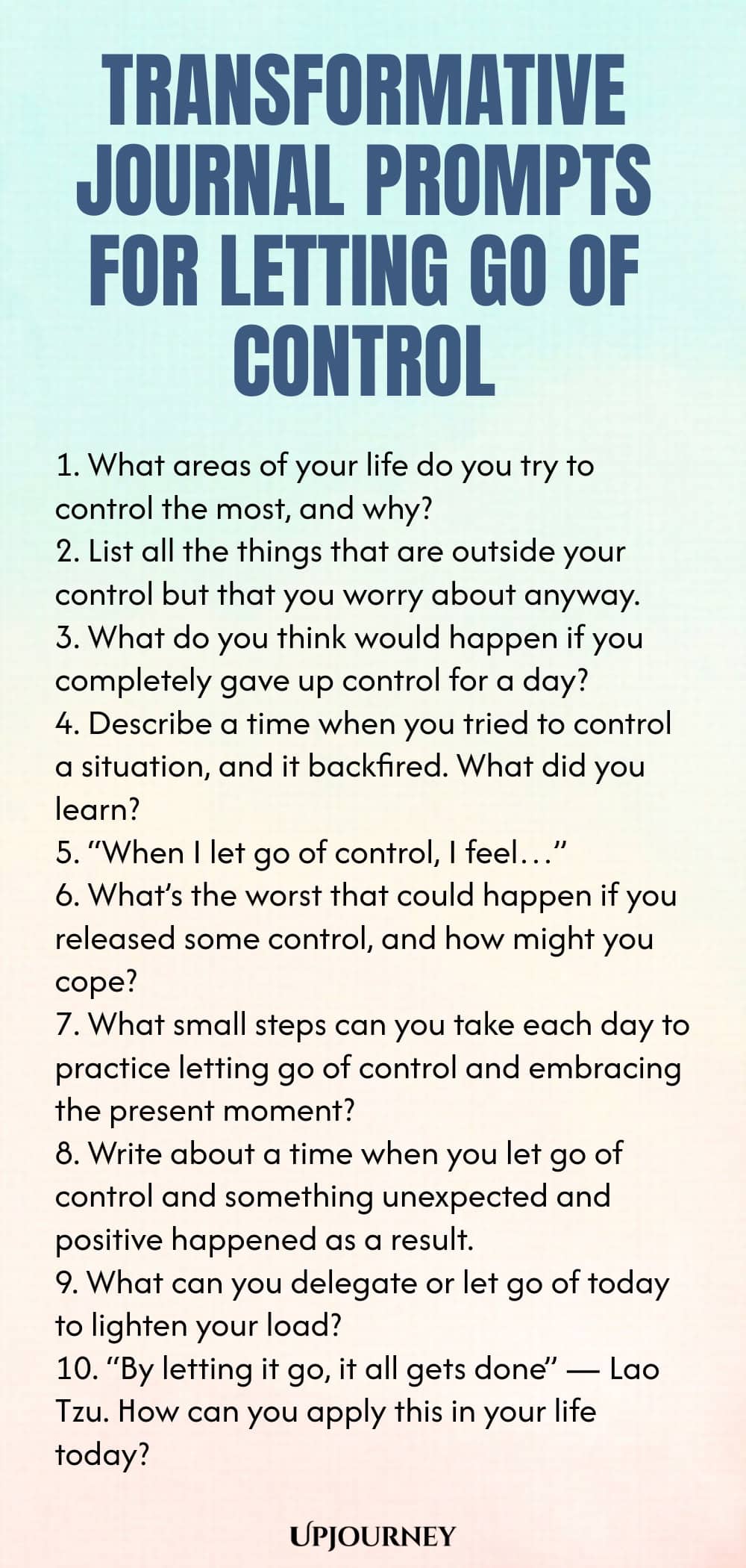 Transformative Journal Prompts for Letting Go of Control