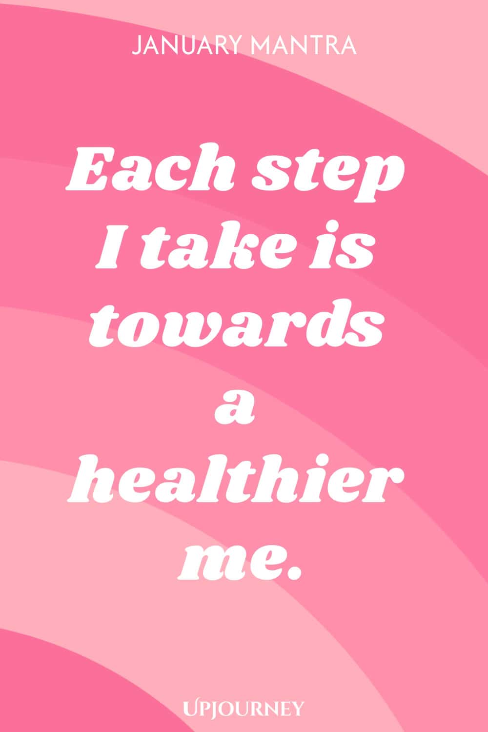 January Mantra: Each step I take is towards a healthier me.