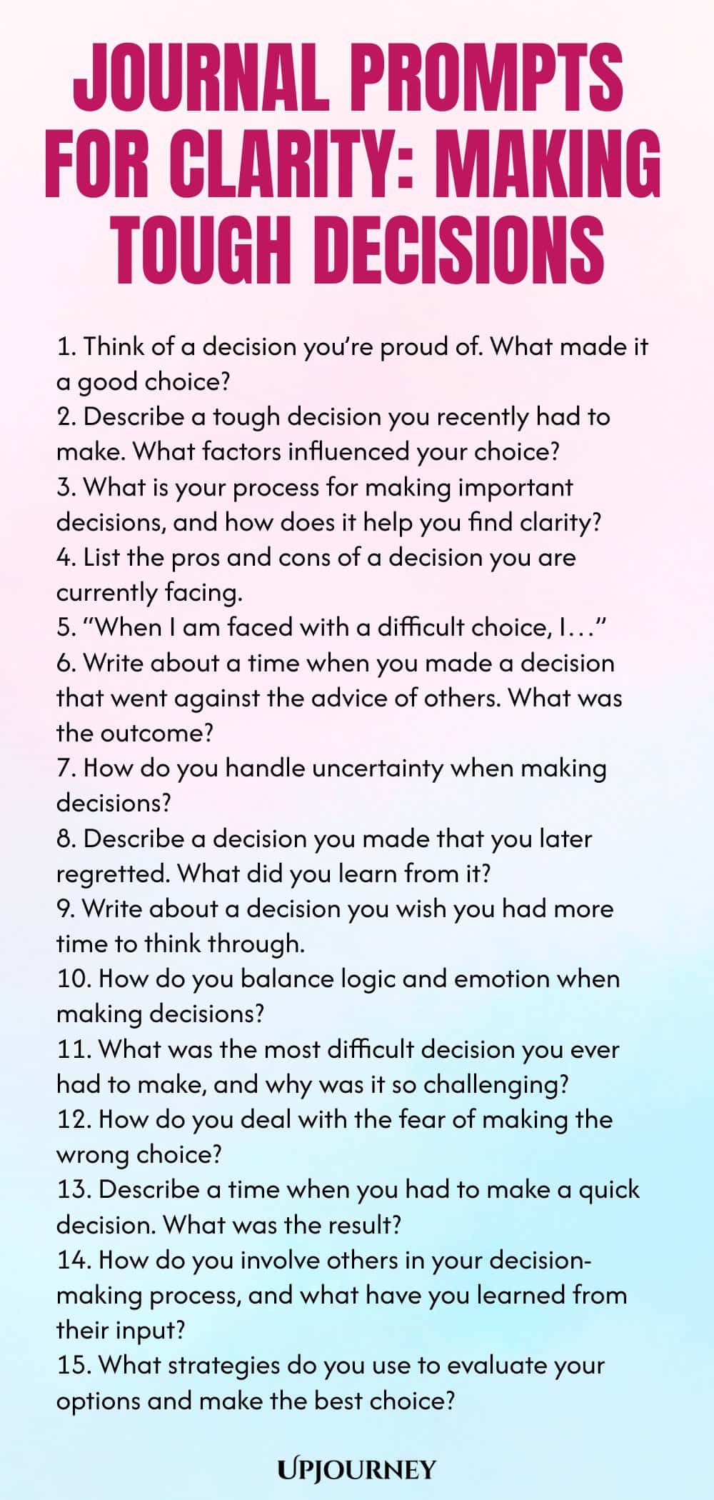 Journal Prompts for Clarity: Making Tough Decisions