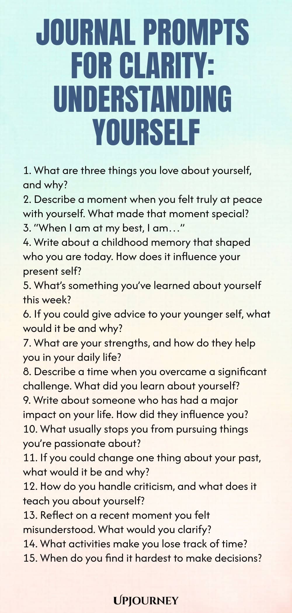 Journal Prompts for Clarity: Understanding Yourself