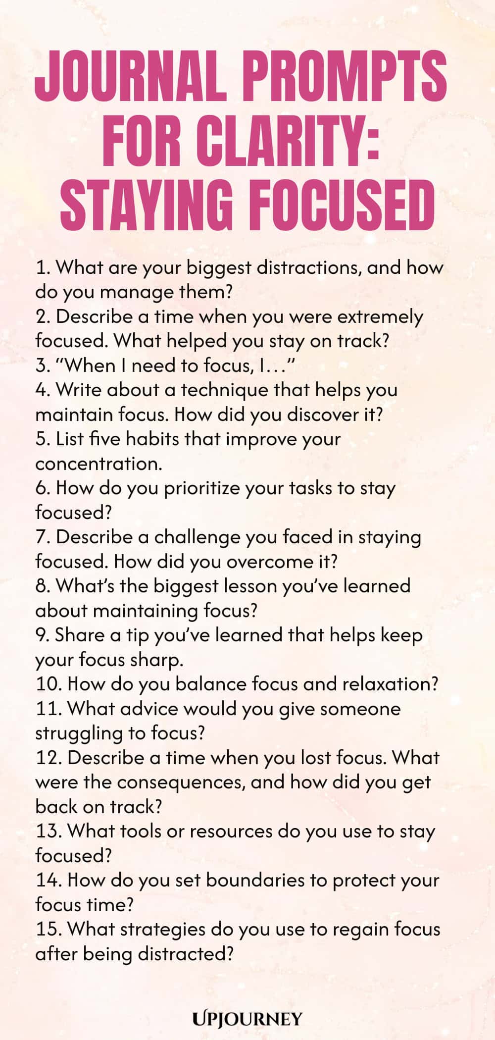 Journal Prompts for Clarity: Staying Focused