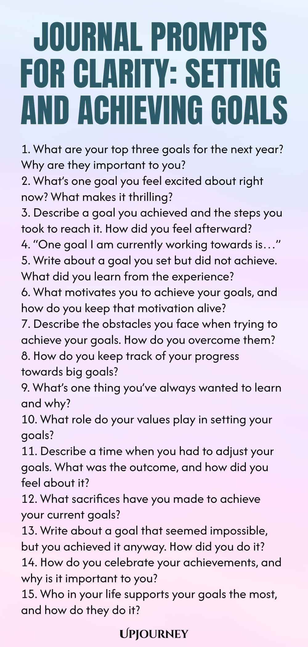 Journal Prompts for Clarity: Setting and Achieving Goals