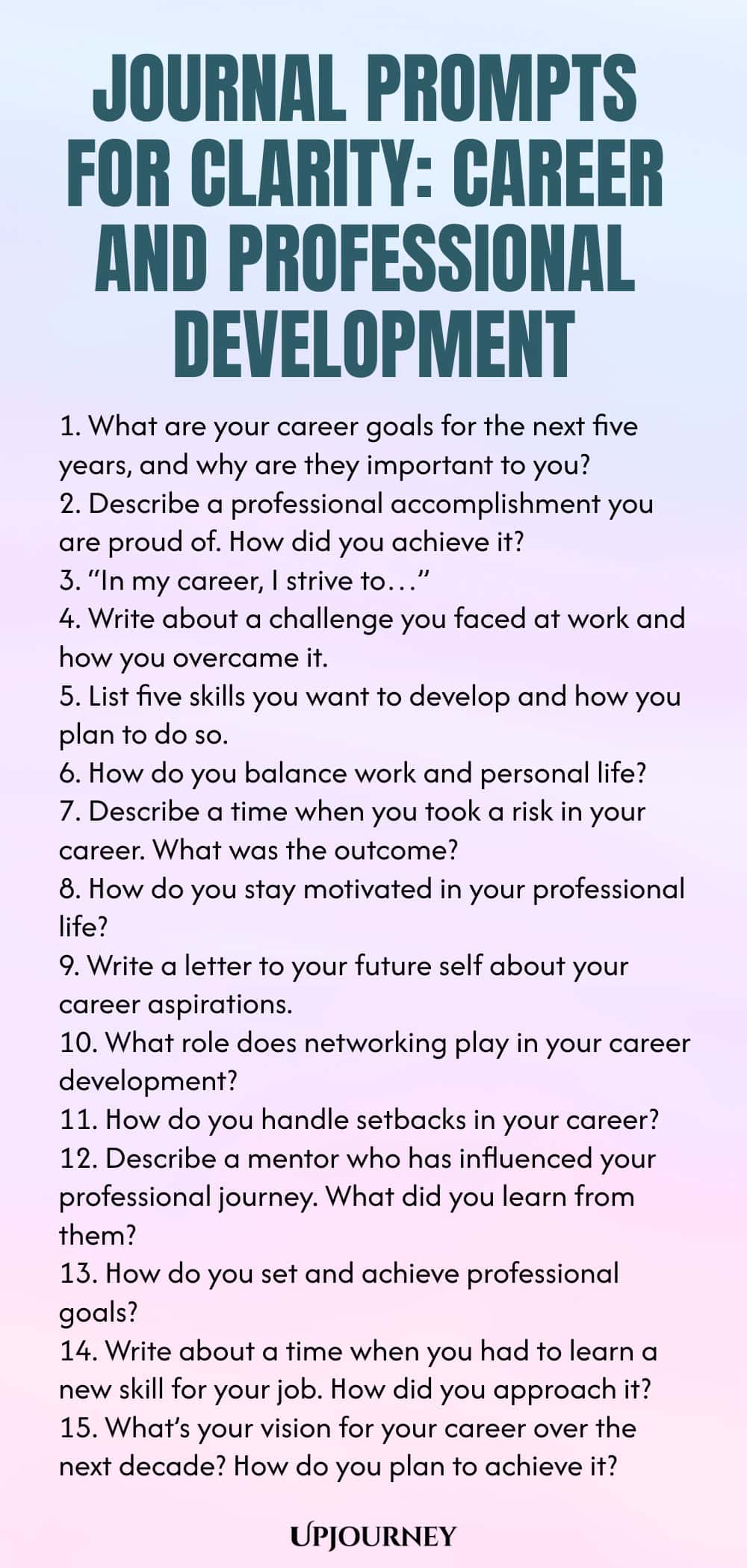Journal Prompts for Clarity: Career and Professional Development