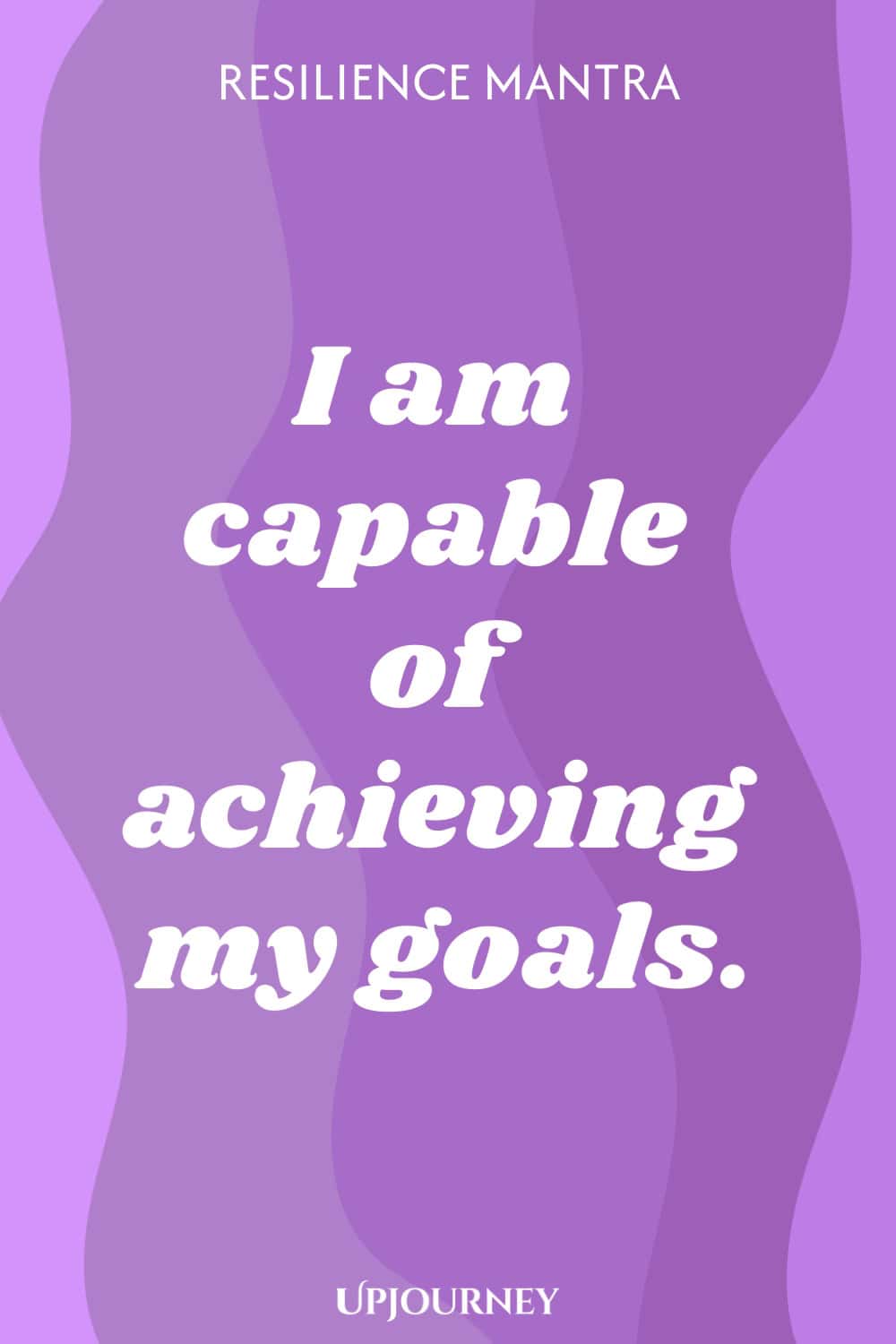 Resilience Mantra: I am capable of achieving my goals.