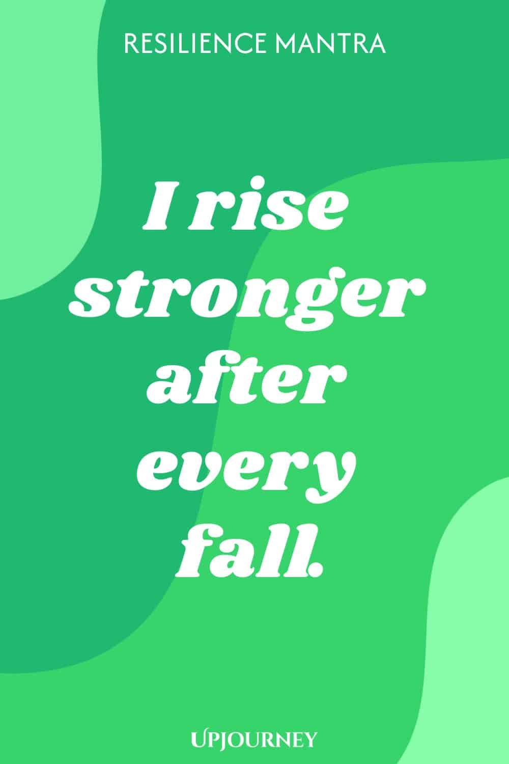 Resilience Mantra: I rise stronger after every fall.