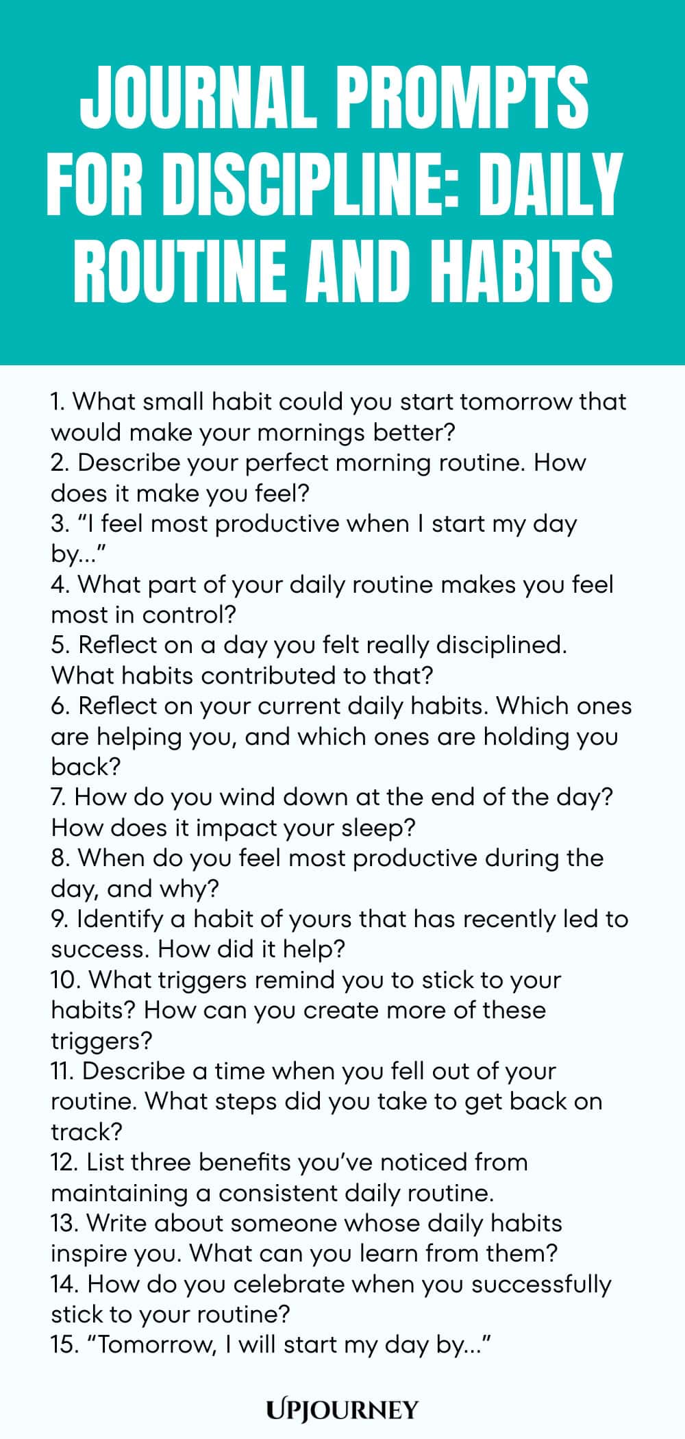 Journal Prompts for Discipline: Daily Routine and Habits