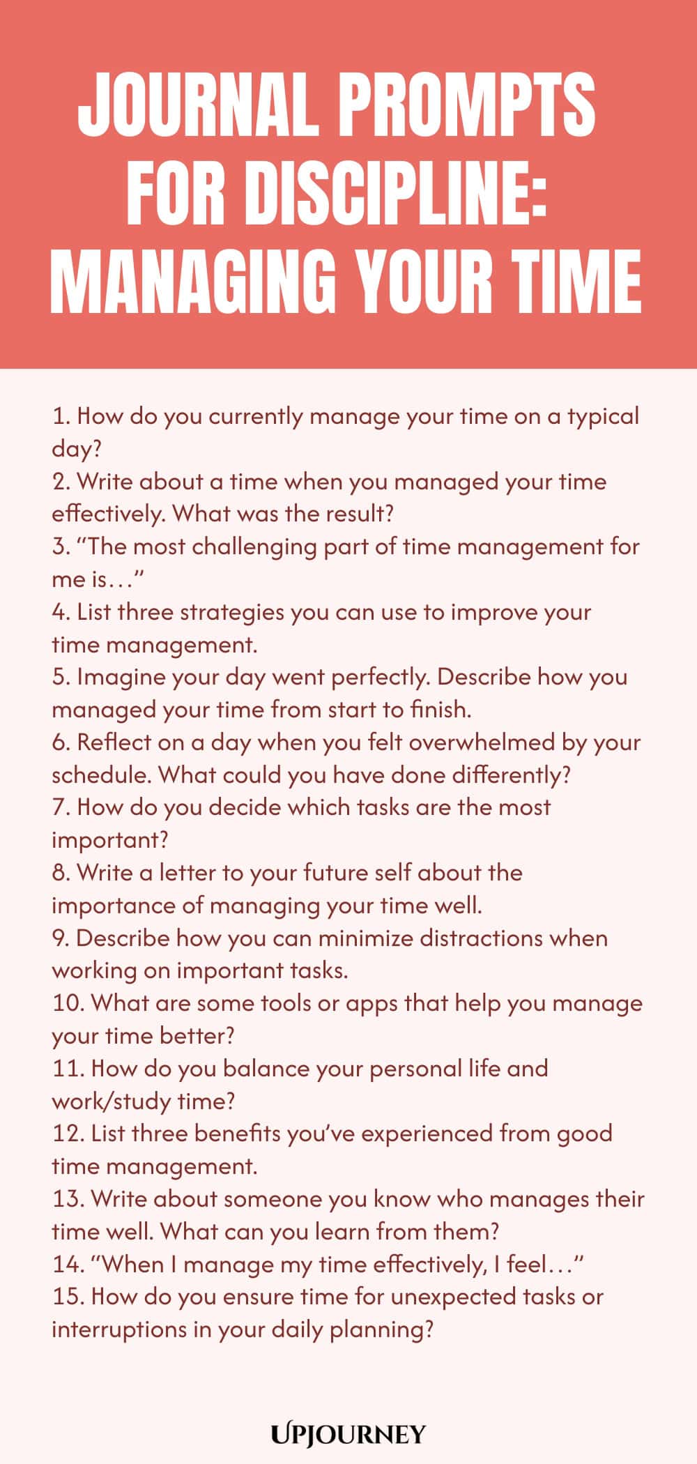 Journal Prompts for Discipline: Managing Your Time