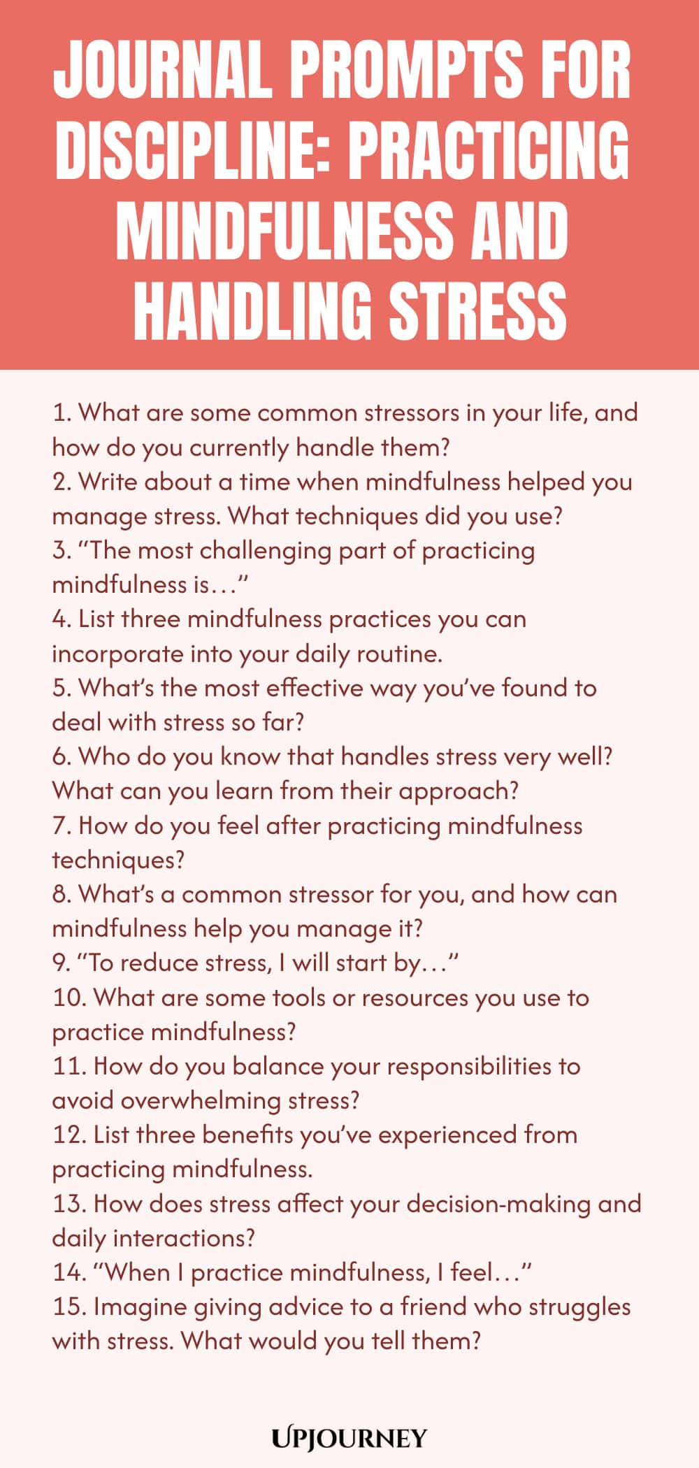 Journal Prompts for Discipline: Practicing Mindfulness and Handling Stress