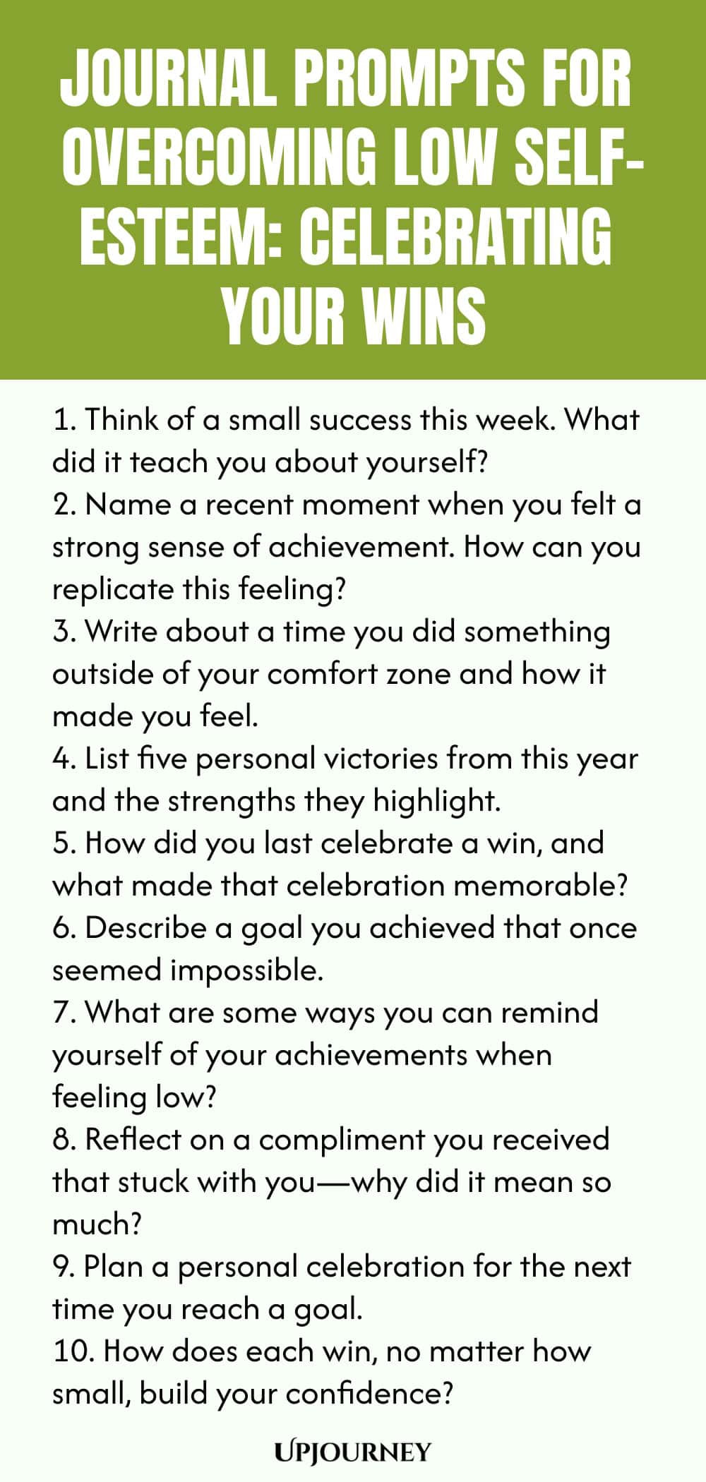 Journal Prompts for Overcoming Low Self-Esteem: Celebrating Your Wins