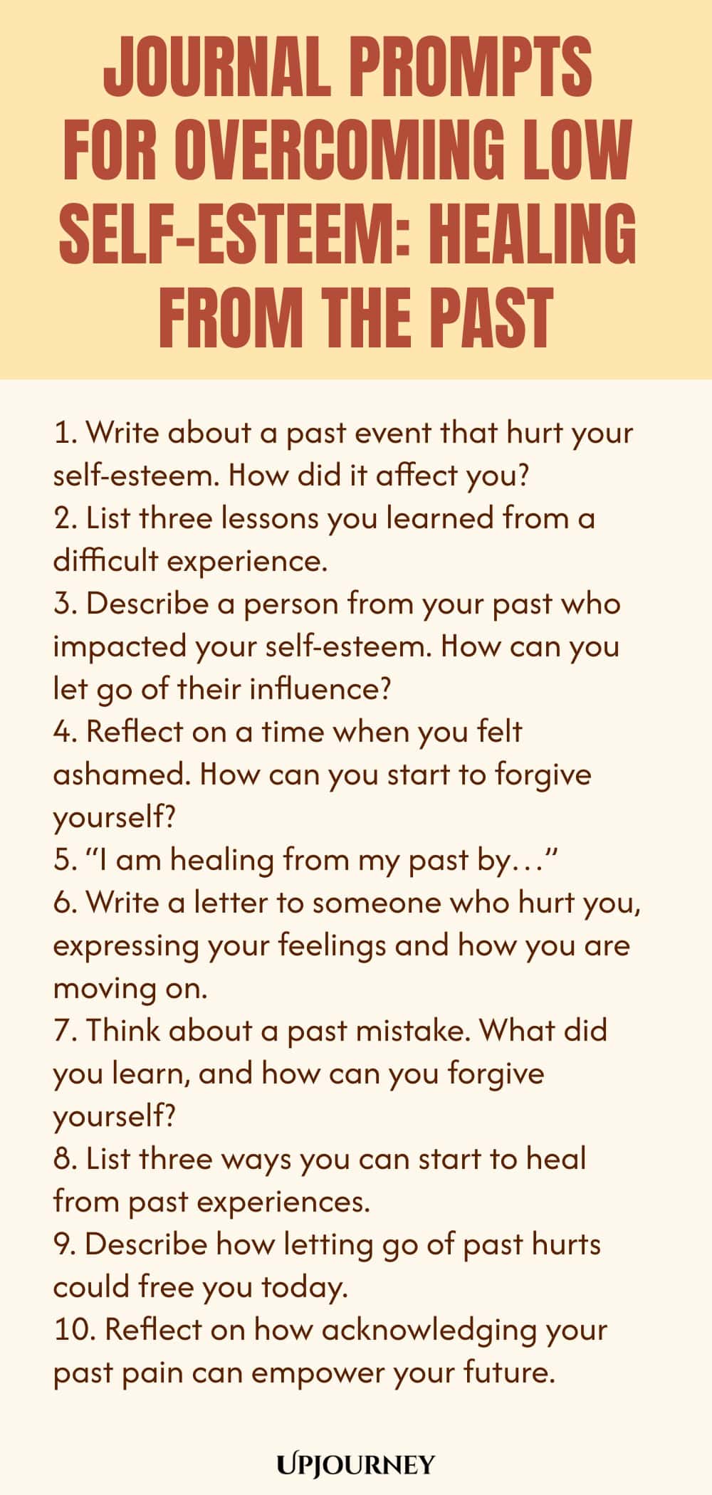 Journal Prompts for Overcoming Low Self-Esteem: Healing From the Past