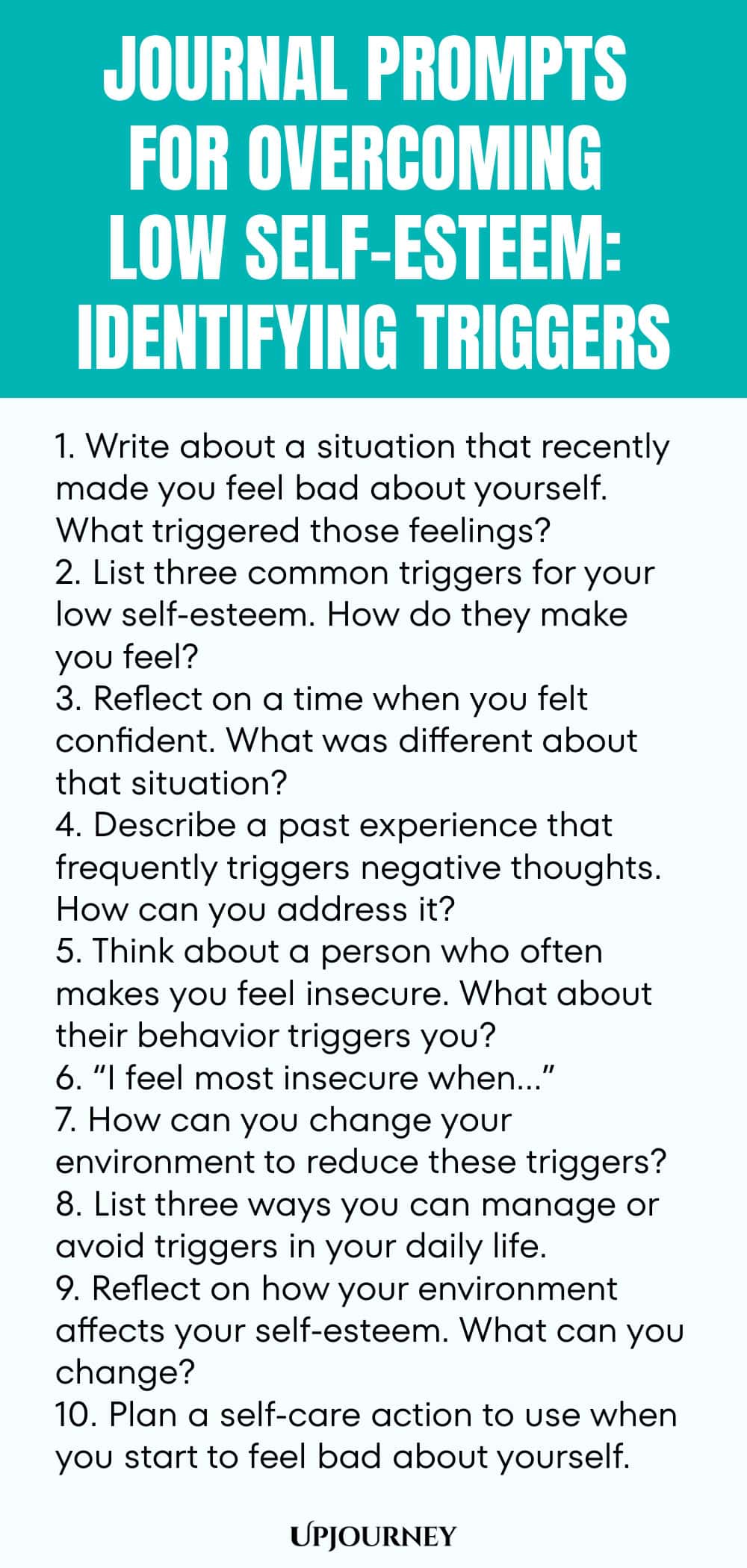 Journal Prompts for Overcoming Low Self-Esteem: Identifying Triggers