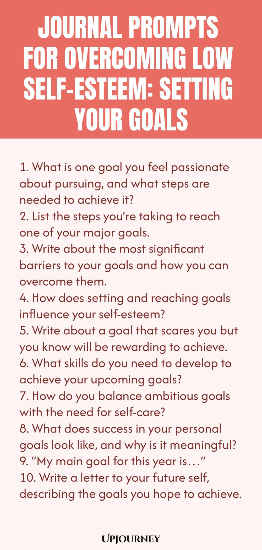 Journal Prompts for Overcoming Low Self-Esteem: Setting Your Goals