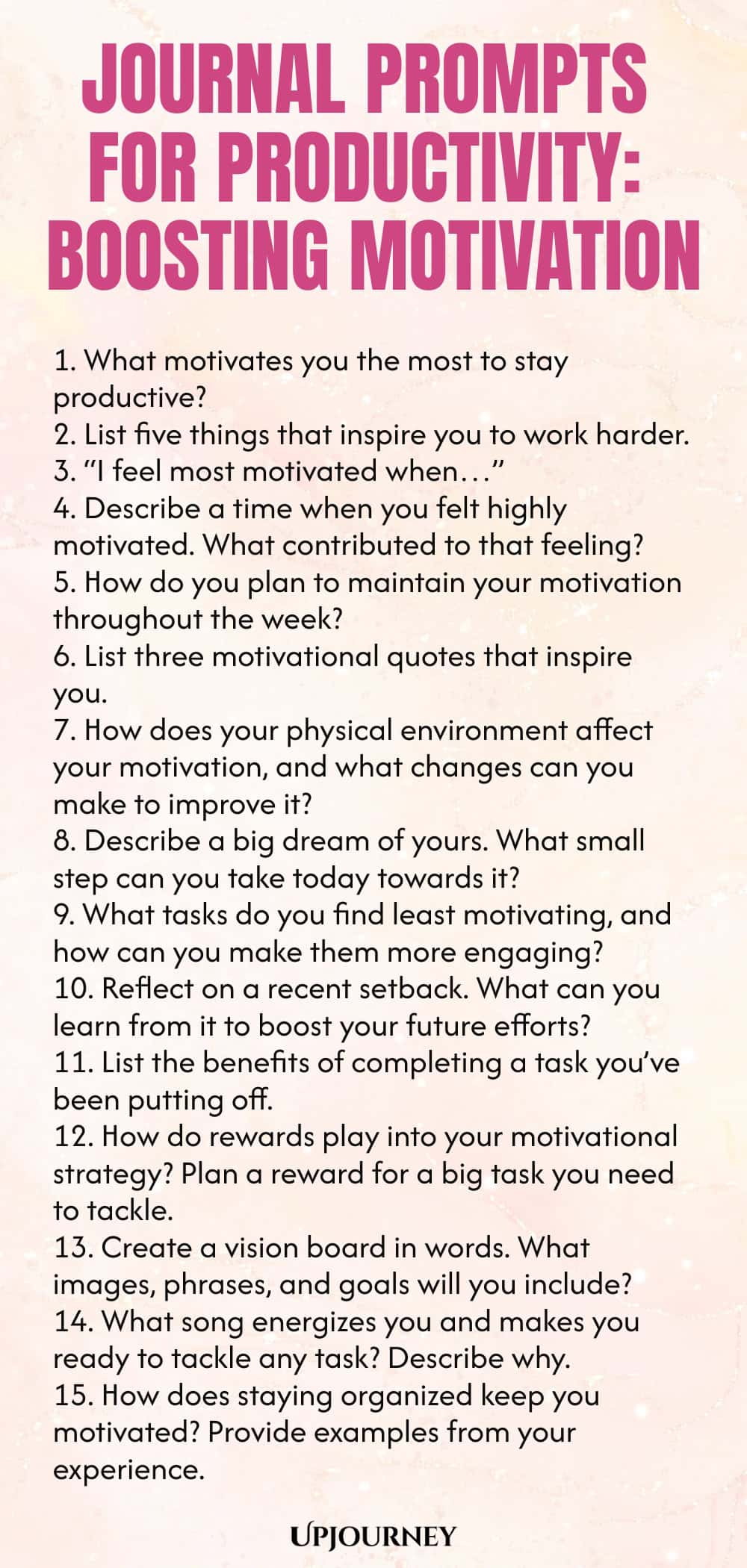 Journal Prompts for Productivity: Boosting Motivation