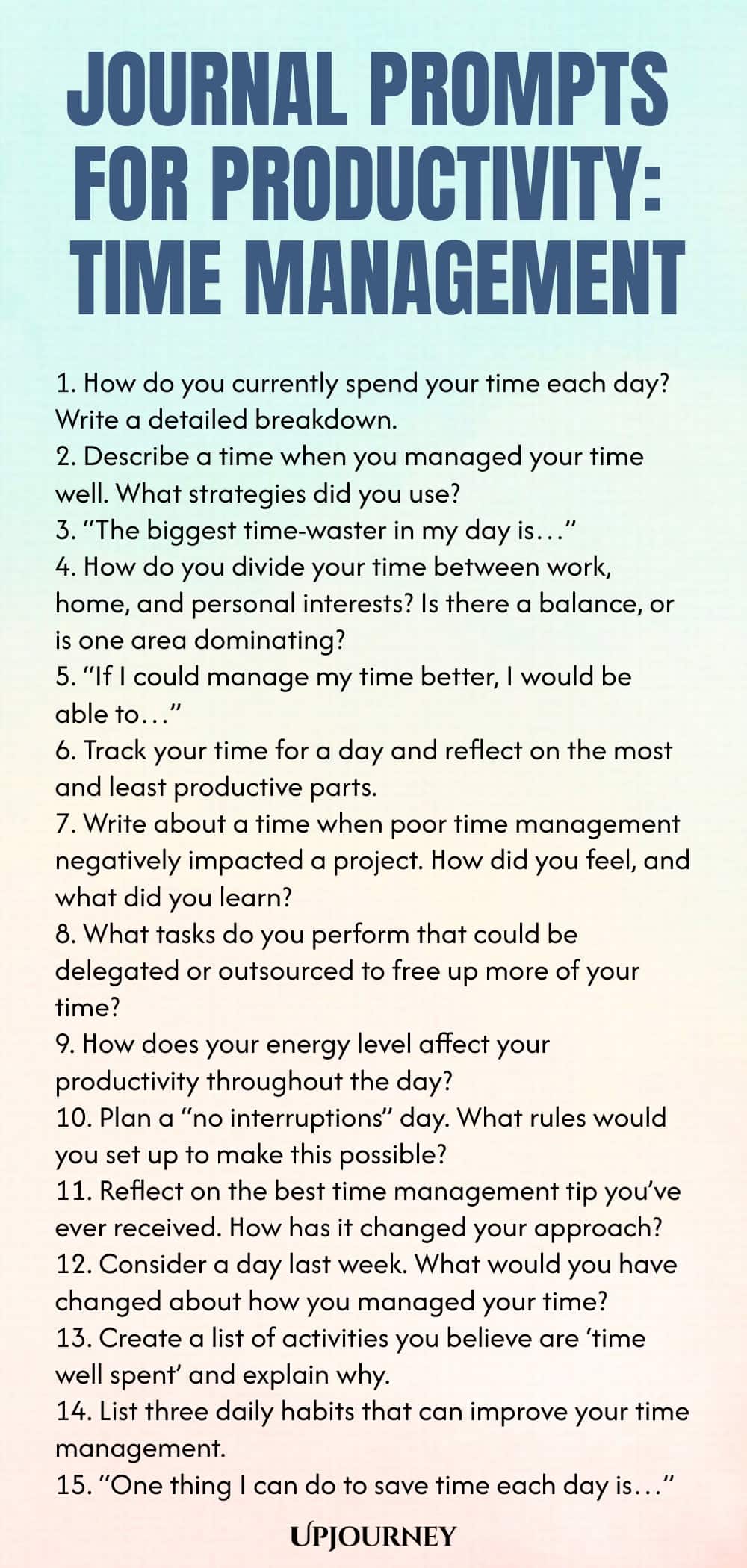 Journal Prompts for Productivity: Time Management